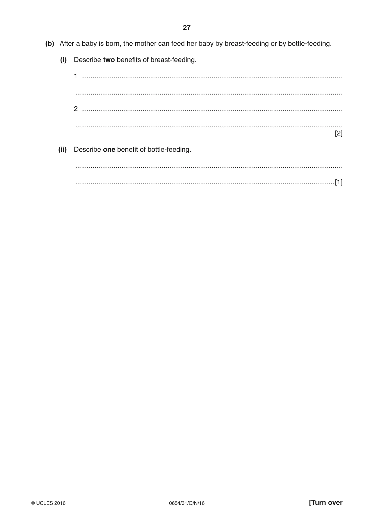 Cambridge IGCSE Sciences - Co-ordinated (Double) 0654 2016 Oct/Nov Paper 3 · Variant 1 question paper, page 27 of 32
