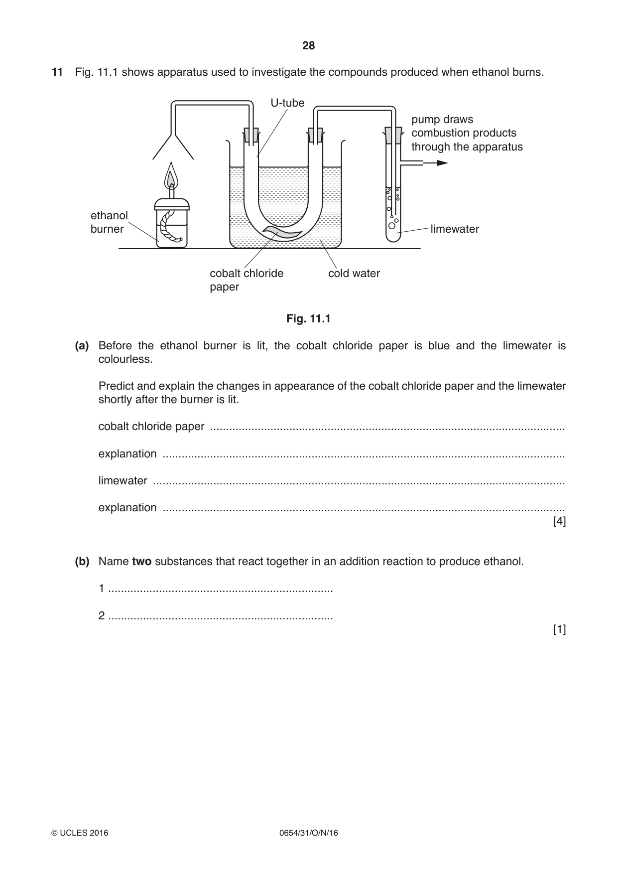 Cambridge IGCSE Sciences - Co-ordinated (Double) 0654 2016 Oct/Nov Paper 3 · Variant 1 question paper, page 28 of 32