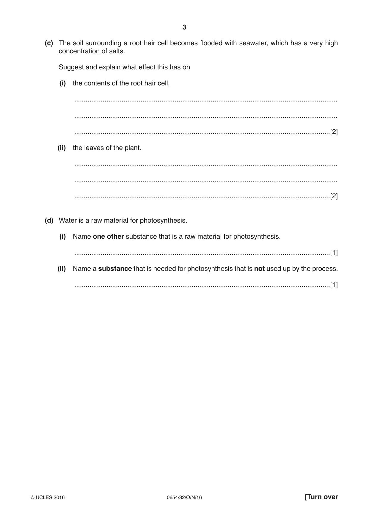 Cambridge IGCSE Sciences - Co-ordinated (Double) 0654 2016 Oct/Nov Paper 3 · Variant 2 question paper, page 3 of 36