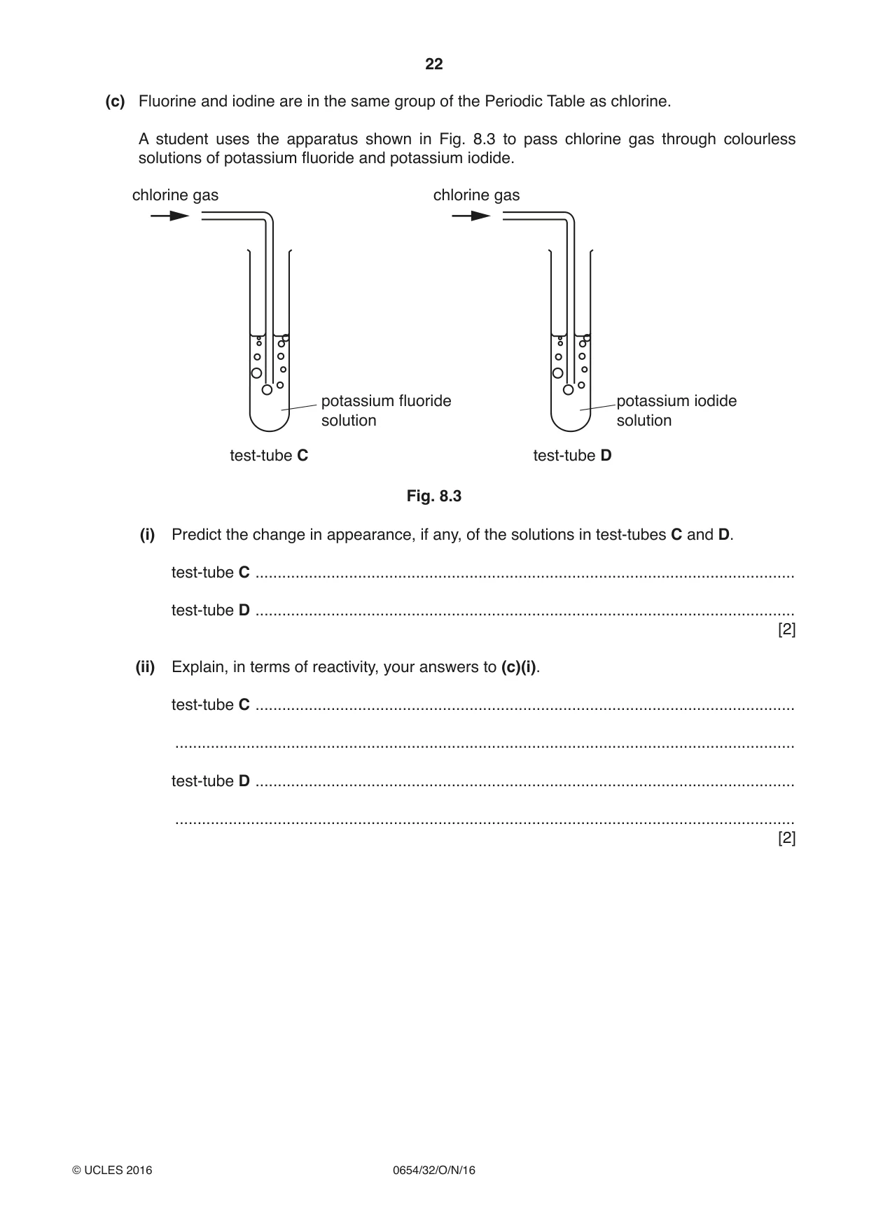 Cambridge IGCSE Sciences - Co-ordinated (Double) 0654 2016 Oct/Nov Paper 3 · Variant 2 question paper, page 22 of 36