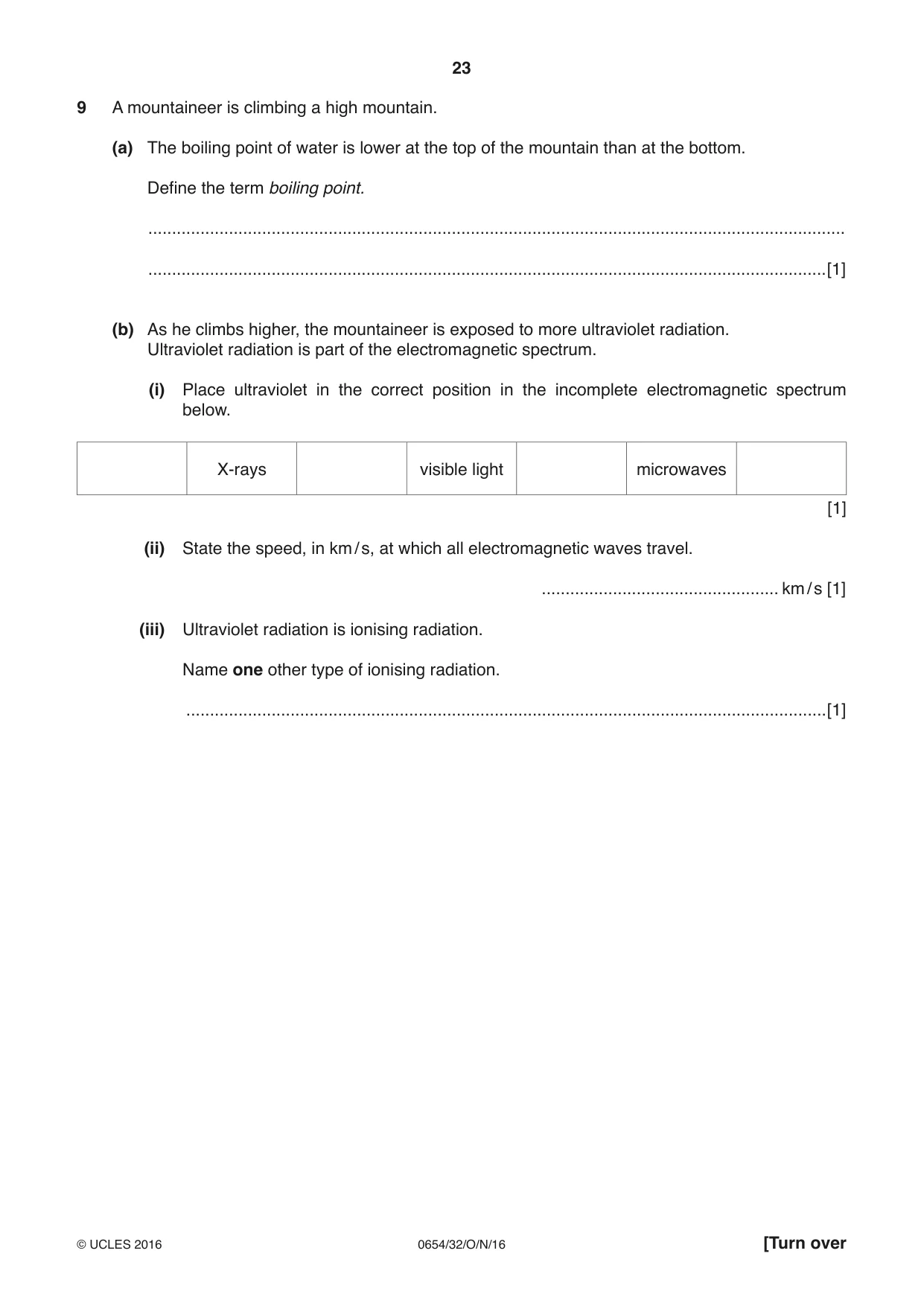 Cambridge IGCSE Sciences - Co-ordinated (Double) 0654 2016 Oct/Nov Paper 3 · Variant 2 question paper, page 23 of 36