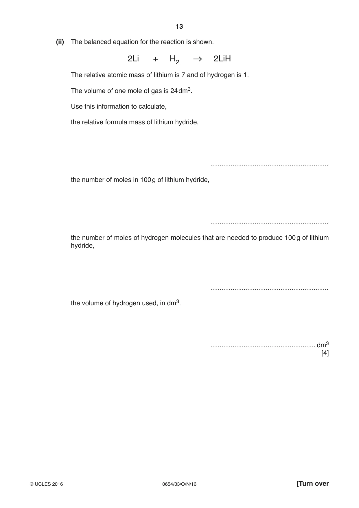 Cambridge IGCSE Sciences - Co-ordinated (Double) 0654 2016 Oct/Nov Paper 3 · Variant 3 question paper, page 13 of 32