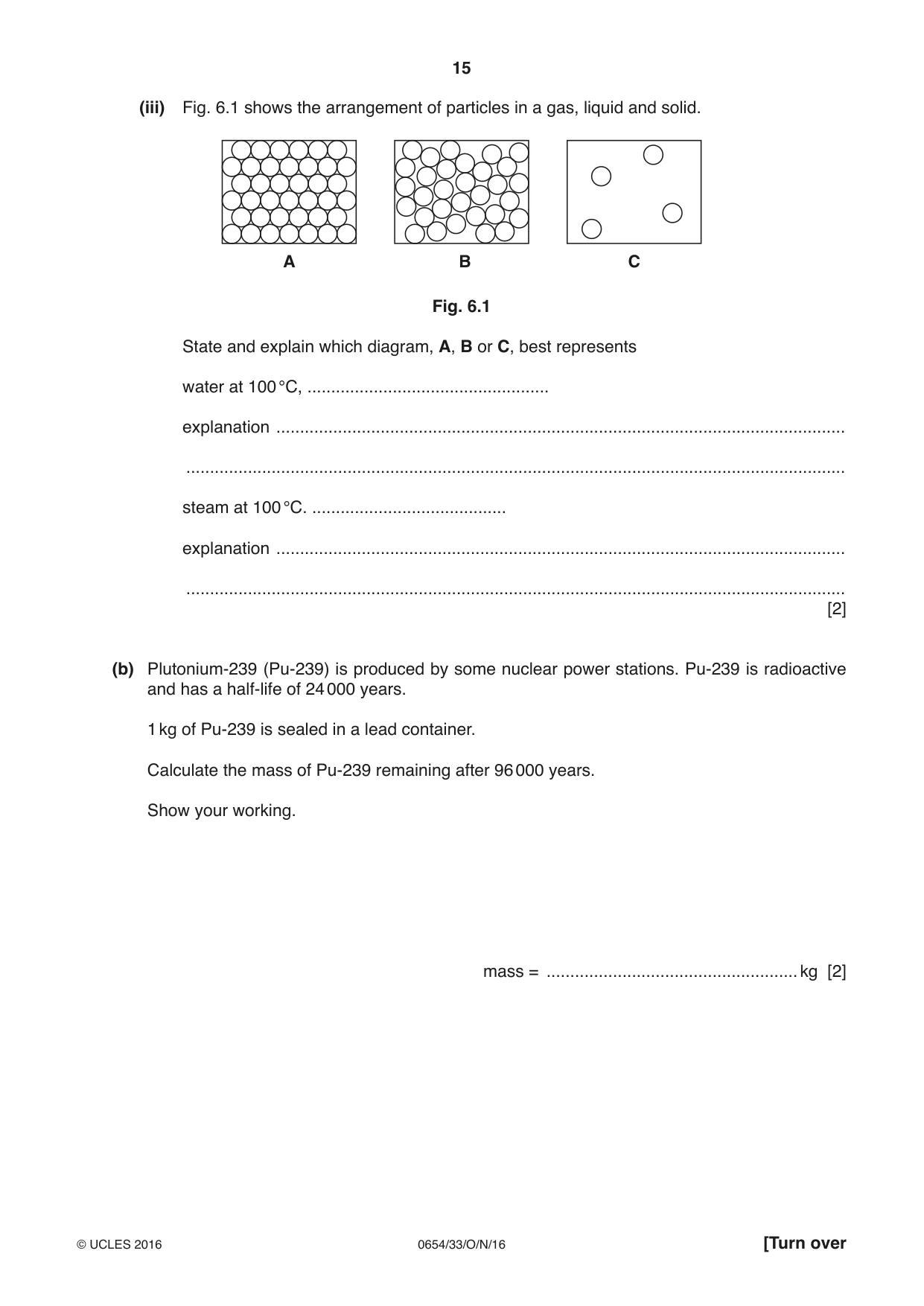 Cambridge IGCSE Sciences - Co-ordinated (Double) 0654 2016 Oct/Nov Paper 3 · Variant 3 question paper, page 15 of 32