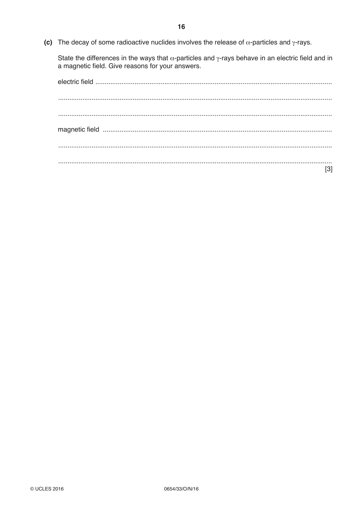 Cambridge IGCSE Sciences - Co-ordinated (Double) 0654 2016 Oct/Nov Paper 3 · Variant 3 question paper, page 16 of 32