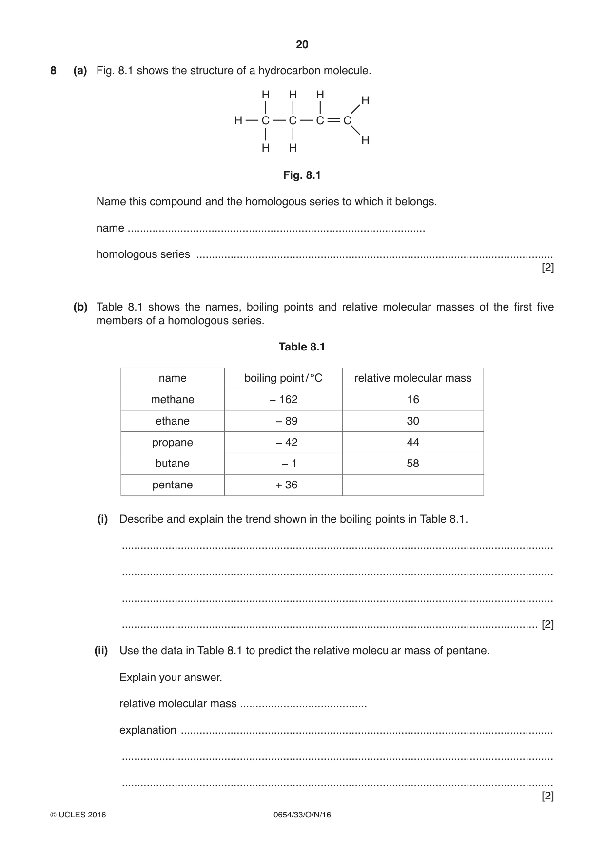 Cambridge IGCSE Sciences - Co-ordinated (Double) 0654 2016 Oct/Nov Paper 3 · Variant 3 question paper, page 20 of 32