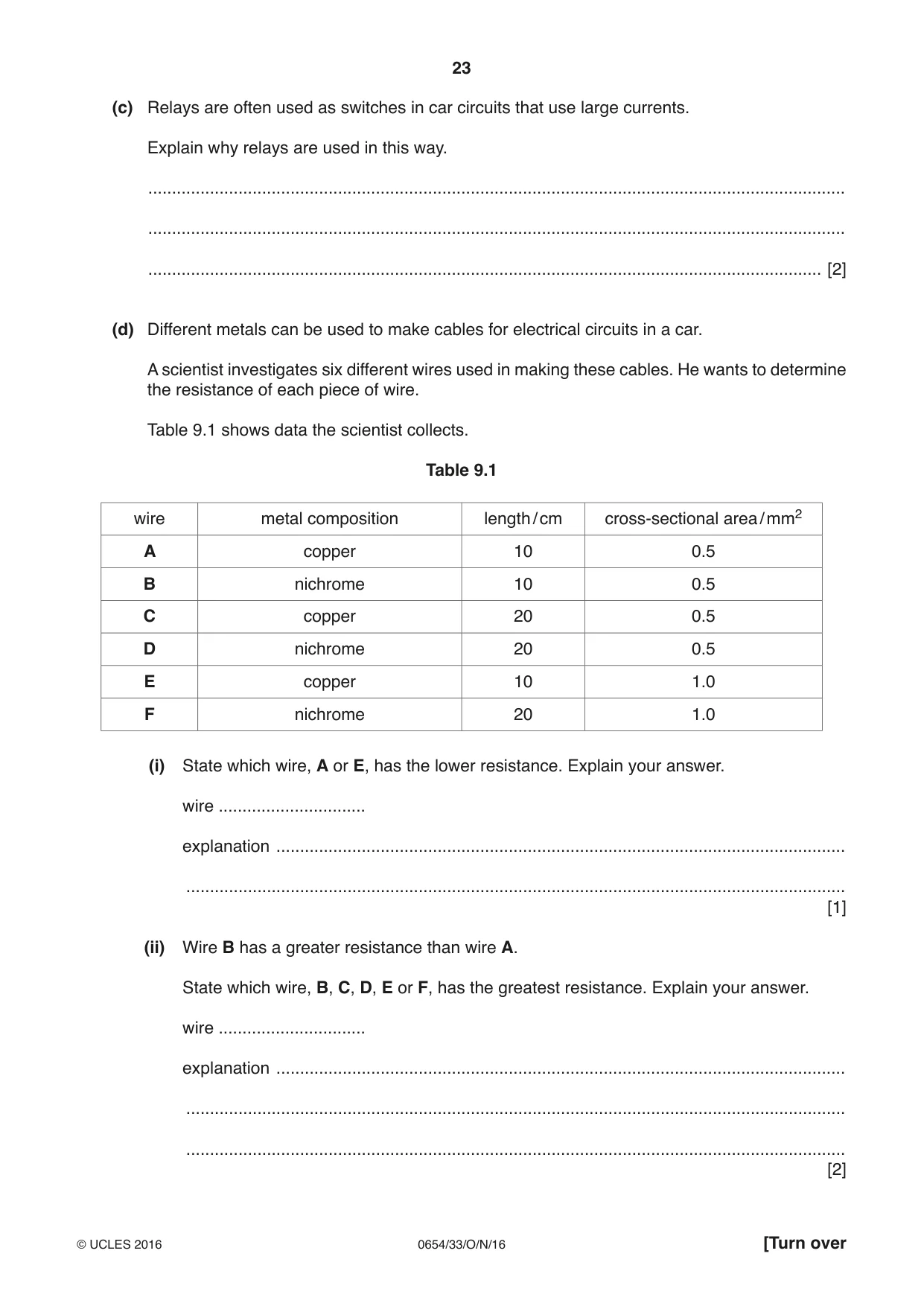 Cambridge IGCSE Sciences - Co-ordinated (Double) 0654 2016 Oct/Nov Paper 3 · Variant 3 question paper, page 23 of 32