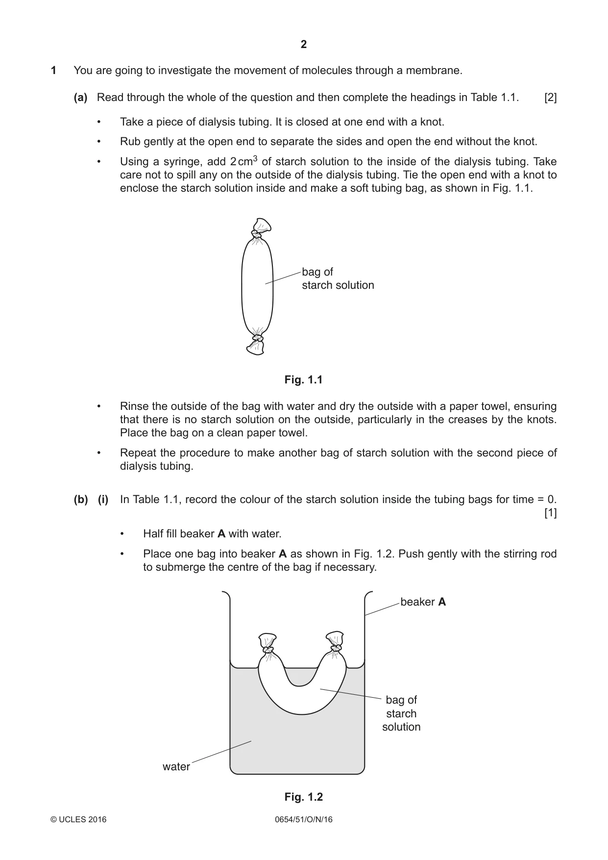 Cambridge IGCSE Sciences - Co-ordinated (Double) 0654 2016 Oct/Nov Paper 5 · Variant 1 question paper, page 2 of 16