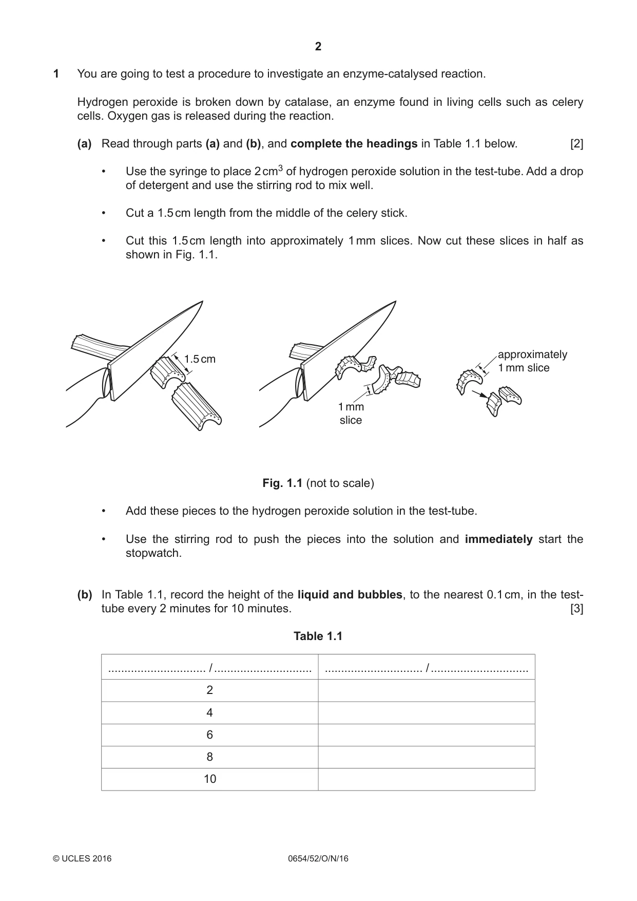 Cambridge IGCSE Sciences - Co-ordinated (Double) 0654 2016 Oct/Nov Paper 5 · Variant 2 question paper, page 2 of 12