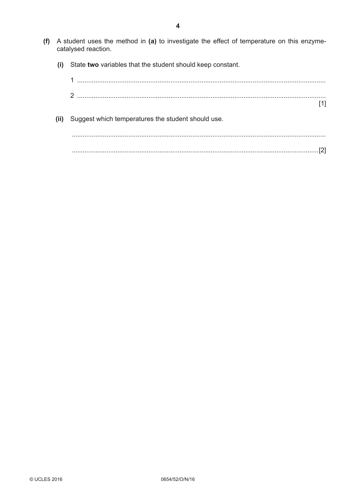 Cambridge IGCSE Sciences - Co-ordinated (Double) 0654 2016 Oct/Nov Paper 5 · Variant 2 question paper, page 4 of 12