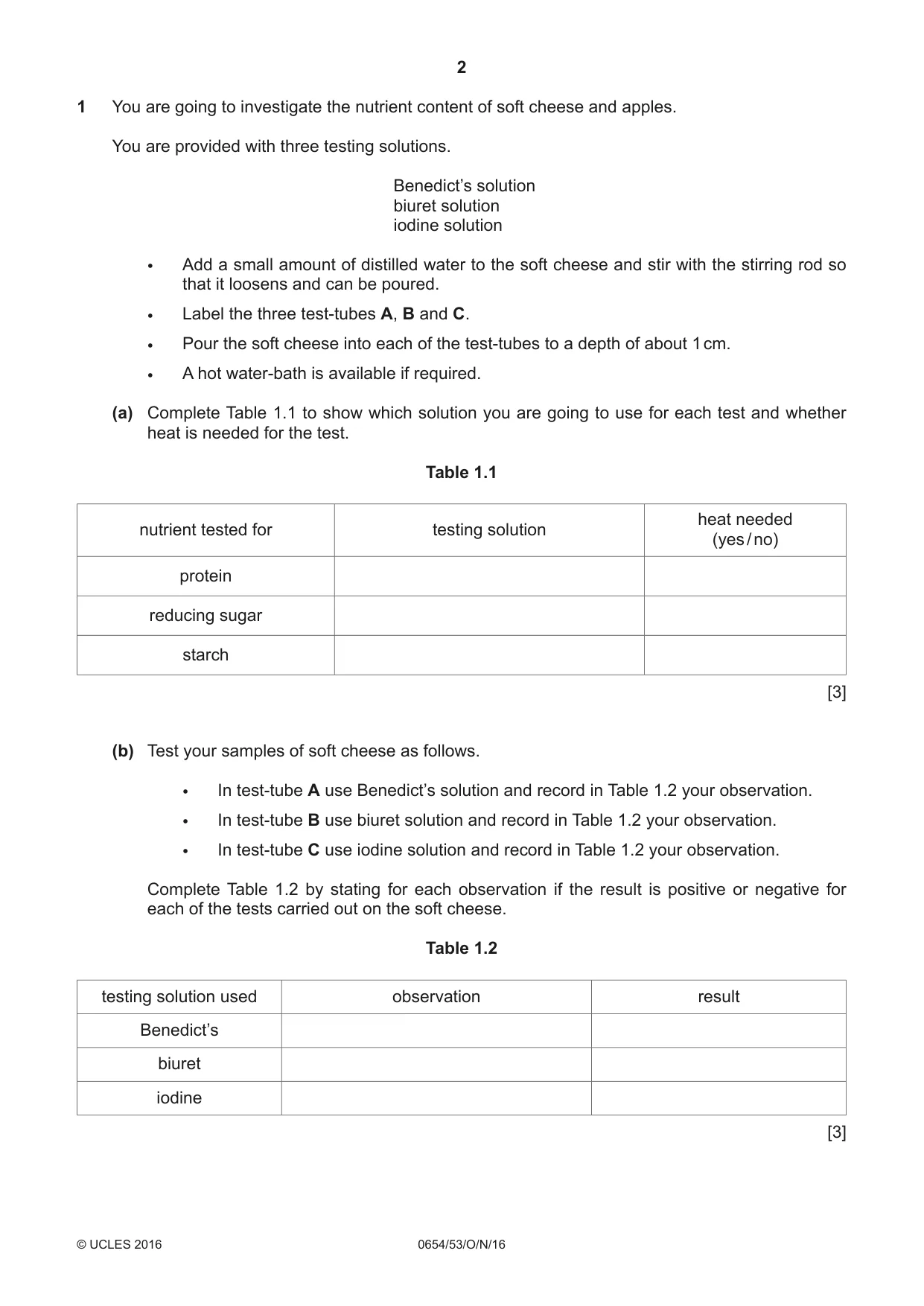 Cambridge IGCSE Sciences - Co-ordinated (Double) 0654 2016 Oct/Nov Paper 5 · Variant 3 question paper, page 2 of 12