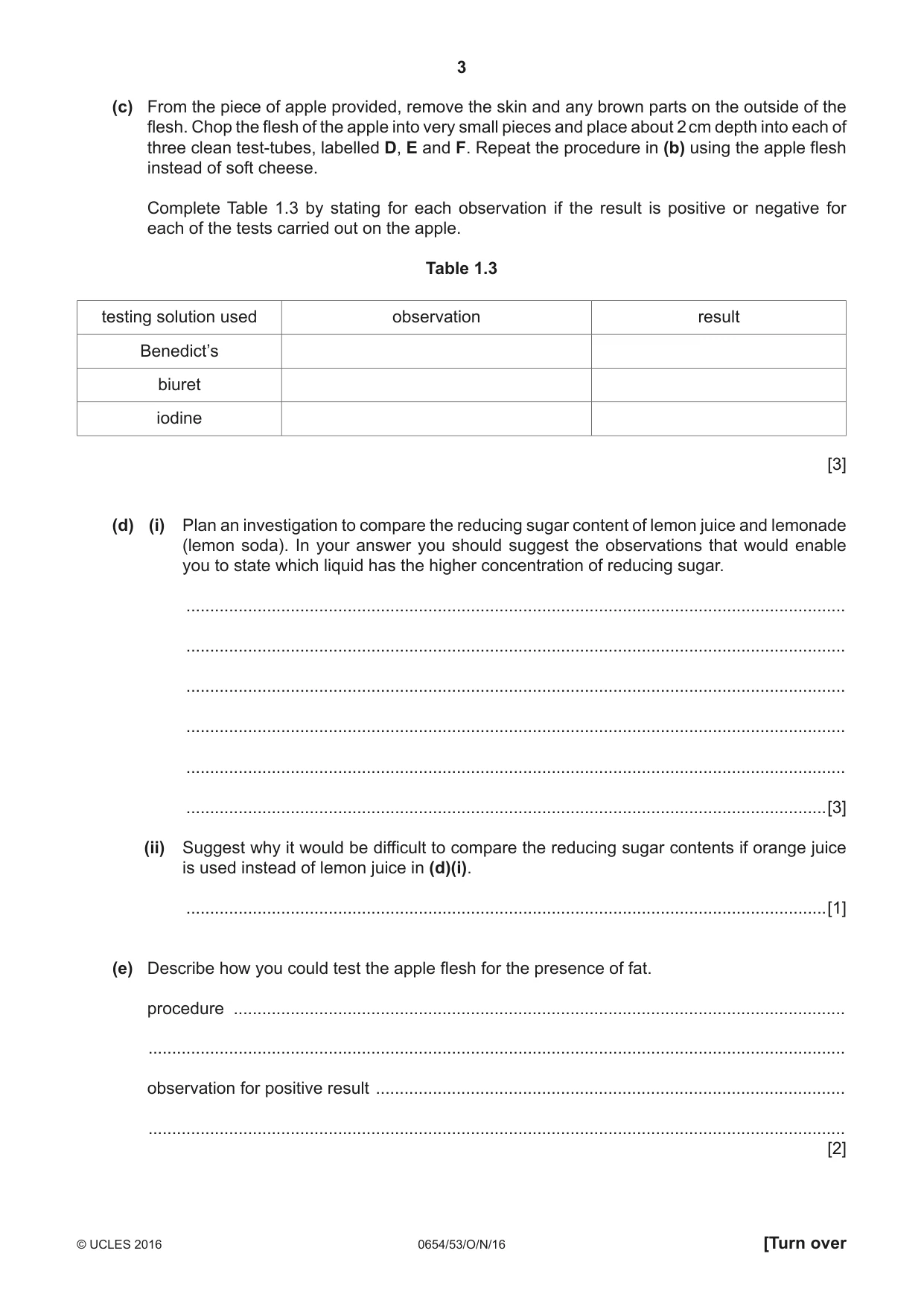 Cambridge IGCSE Sciences - Co-ordinated (Double) 0654 2016 Oct/Nov Paper 5 · Variant 3 question paper, page 3 of 12