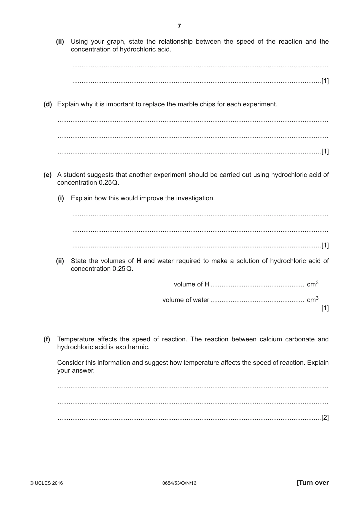 Cambridge IGCSE Sciences - Co-ordinated (Double) 0654 2016 Oct/Nov Paper 5 · Variant 3 question paper, page 7 of 12