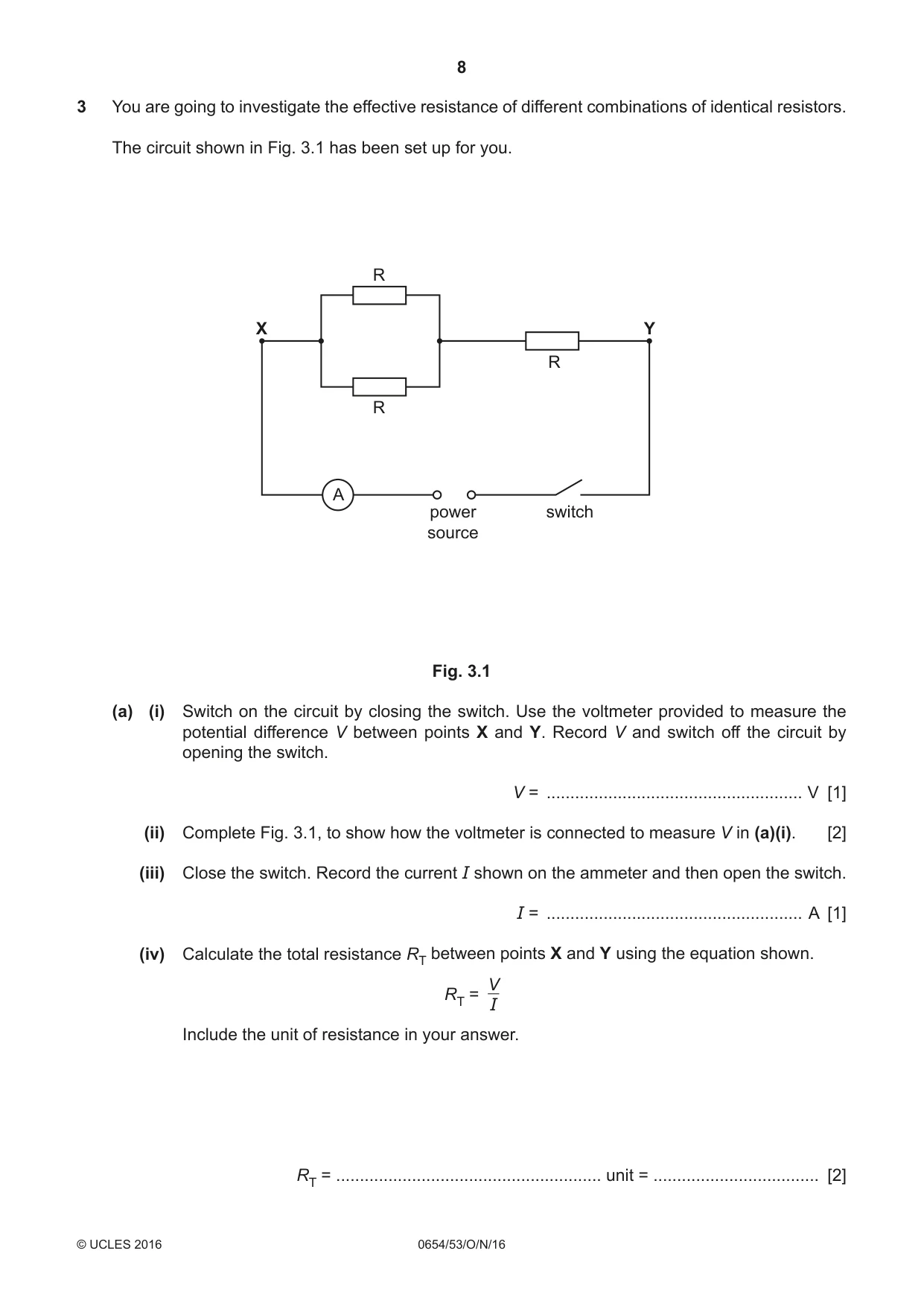 Cambridge IGCSE Sciences - Co-ordinated (Double) 0654 2016 Oct/Nov Paper 5 · Variant 3 question paper, page 8 of 12