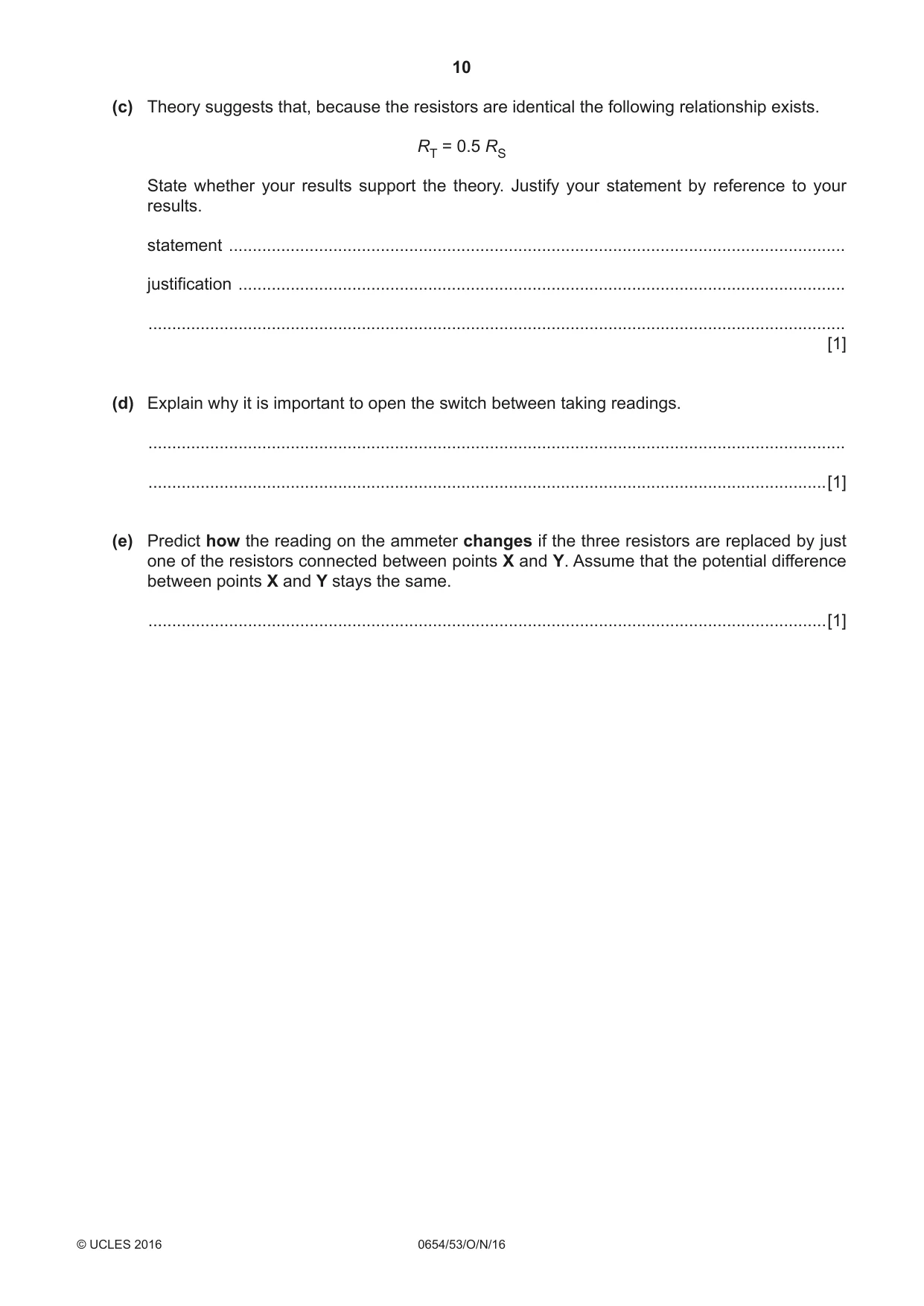 Cambridge IGCSE Sciences - Co-ordinated (Double) 0654 2016 Oct/Nov Paper 5 · Variant 3 question paper, page 10 of 12