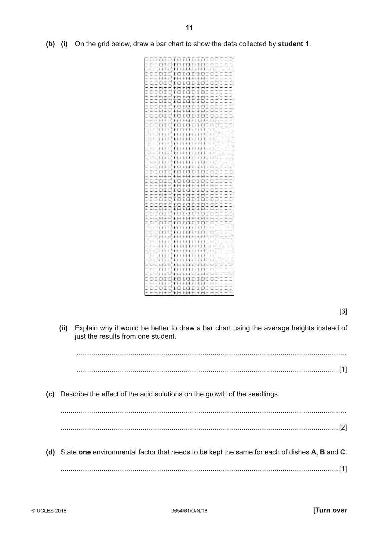 Cambridge IGCSE Sciences - Co-ordinated (Double) 0654 2016 Oct/Nov Paper 6 · Variant 1 question paper, page 11 of 16