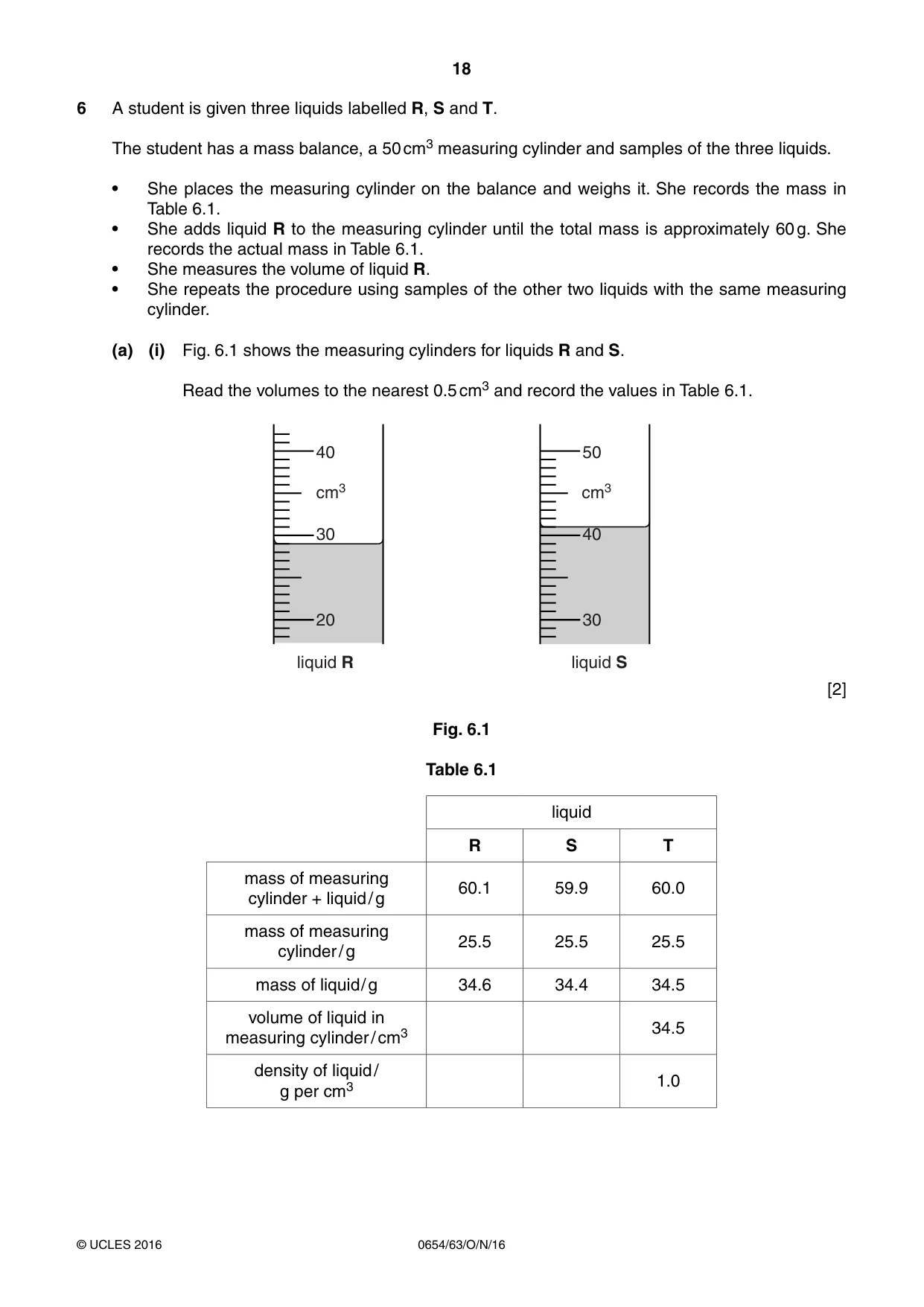 Cambridge IGCSE Sciences - Co-ordinated (Double) 0654 2016 Oct/Nov Paper 6 · Variant 3 question paper, page 18 of 20