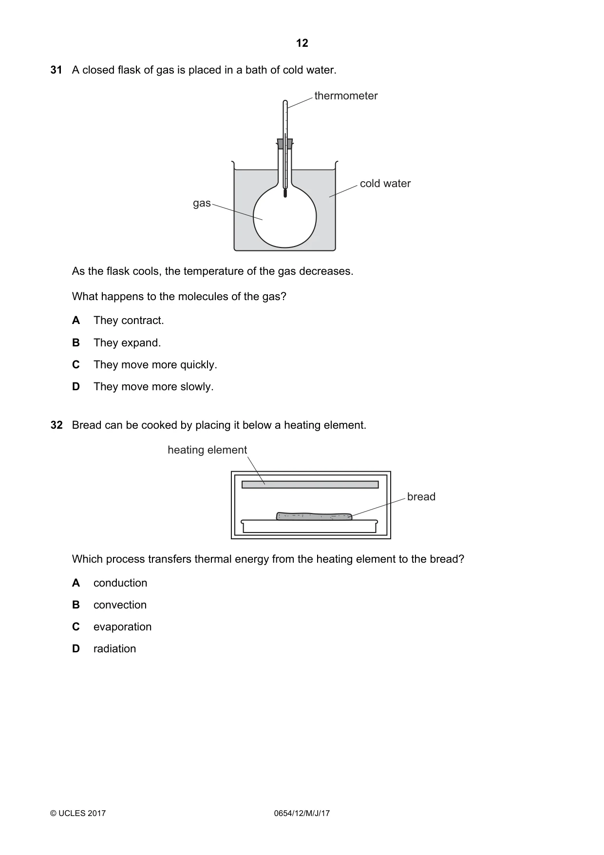 Cambridge IGCSE Sciences - Co-ordinated (Double) 0654 2017 May/June Paper 1 · Variant 2 question paper, page 12 of 16