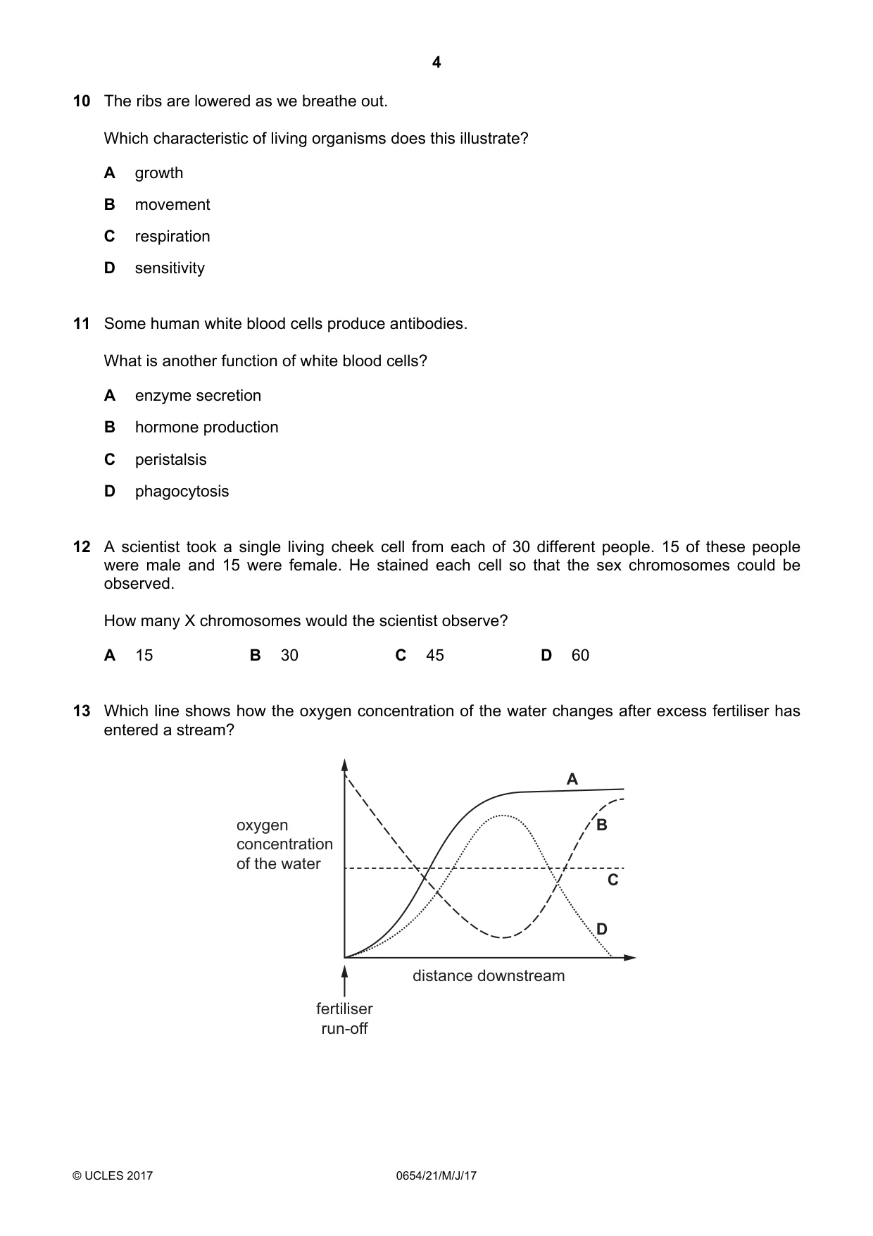 Cambridge IGCSE Sciences - Co-ordinated (Double) 0654 2017 May/June Paper 2 · Variant 1 question paper, page 4 of 16