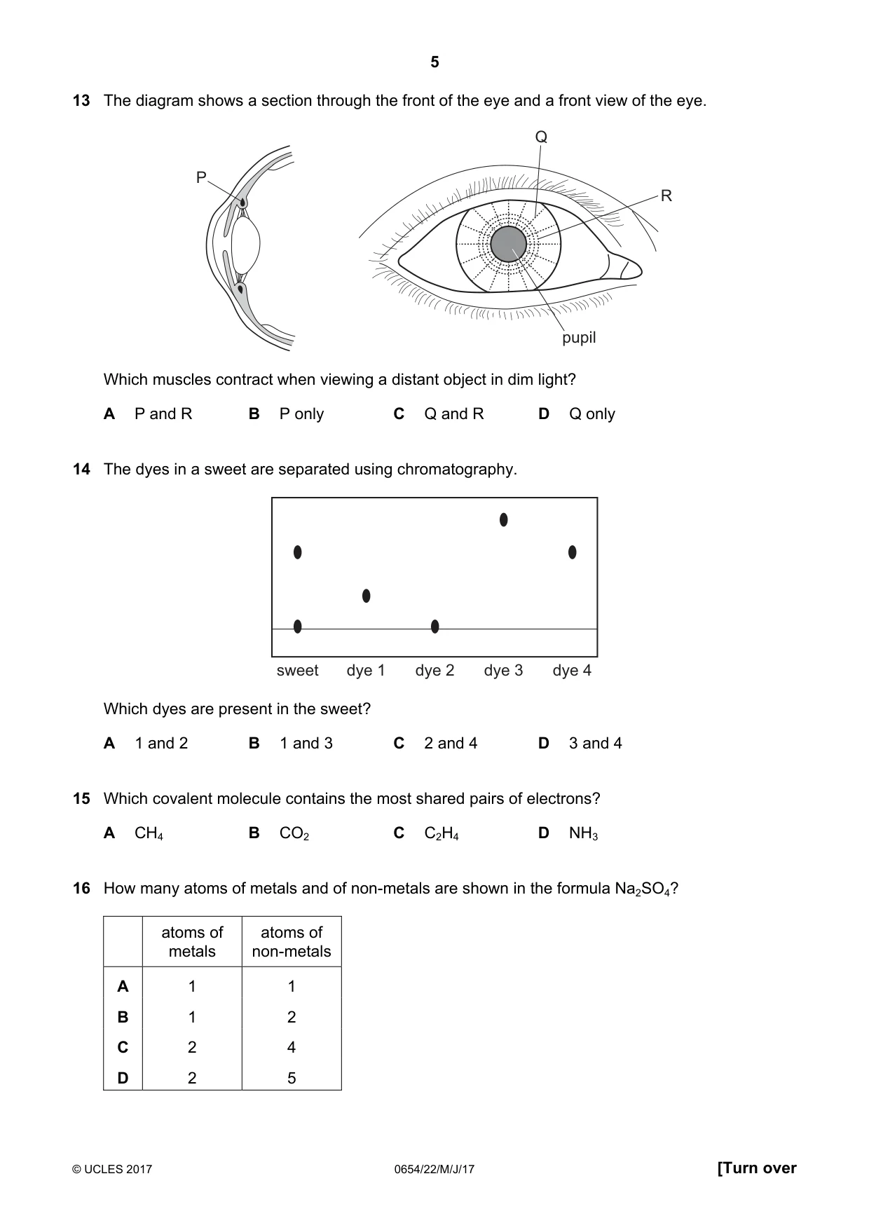 Cambridge IGCSE Sciences - Co-ordinated (Double) 0654 2017 May/June Paper 2 · Variant 2 question paper, page 5 of 16