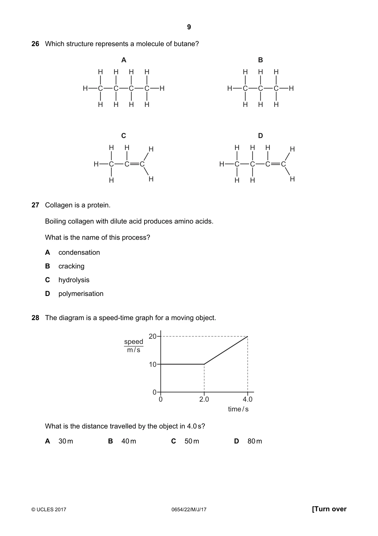 Cambridge IGCSE Sciences - Co-ordinated (Double) 0654 2017 May/June Paper 2 · Variant 2 question paper, page 9 of 16