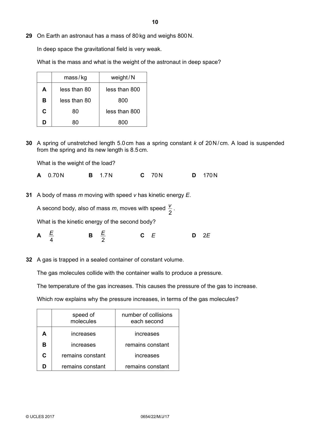 Cambridge IGCSE Sciences - Co-ordinated (Double) 0654 2017 May/June Paper 2 · Variant 2 question paper, page 10 of 16