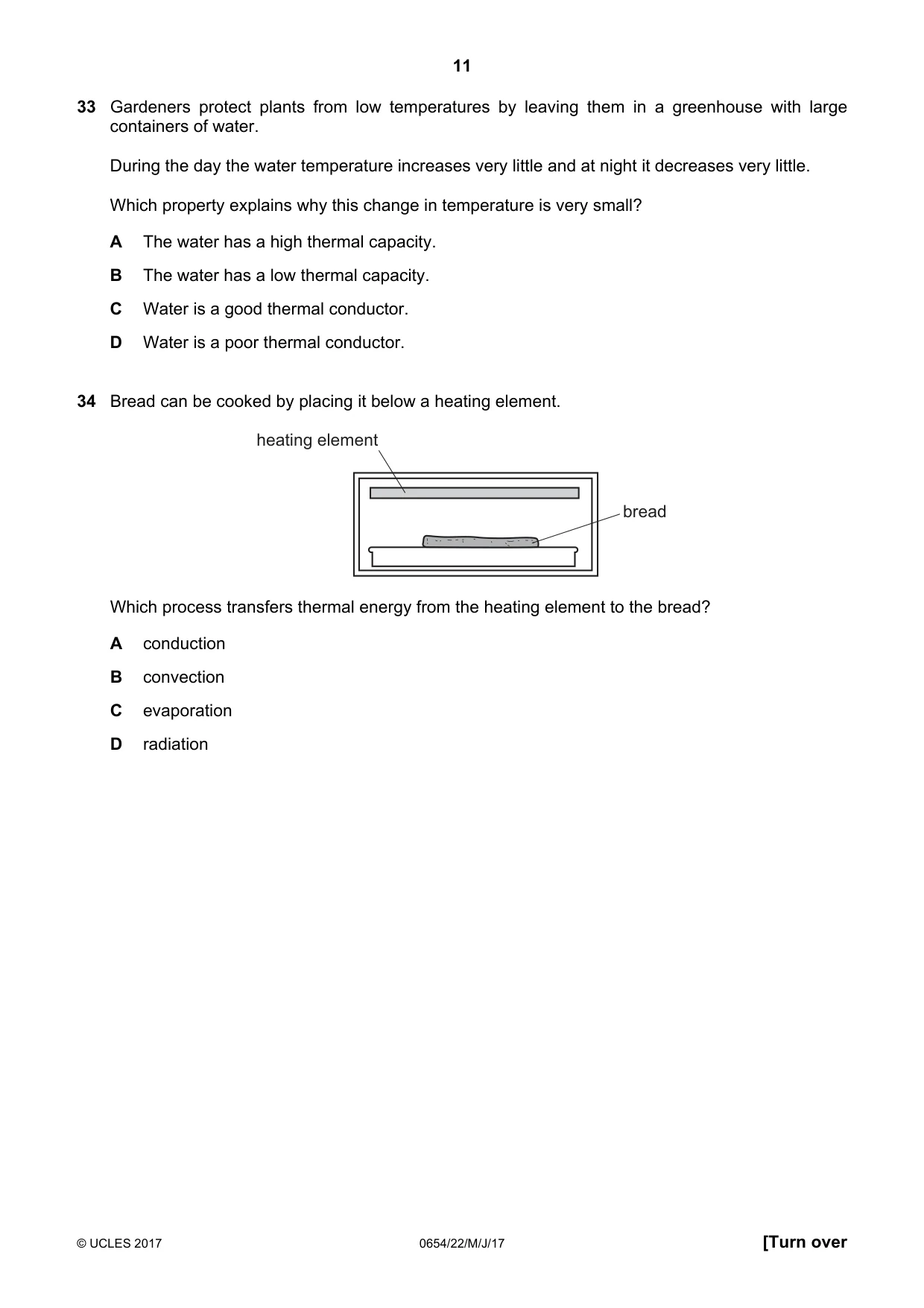 Cambridge IGCSE Sciences - Co-ordinated (Double) 0654 2017 May/June Paper 2 · Variant 2 question paper, page 11 of 16