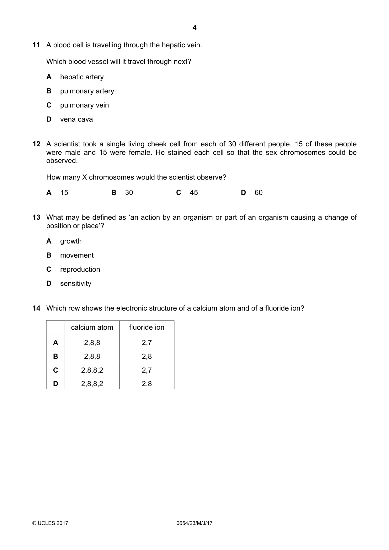 Cambridge IGCSE Sciences - Co-ordinated (Double) 0654 2017 May/June Paper 2 · Variant 3 question paper, page 4 of 16