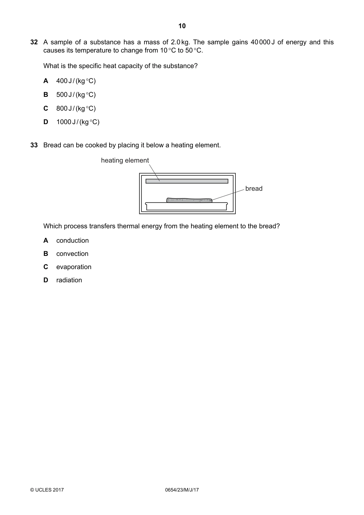 Cambridge IGCSE Sciences - Co-ordinated (Double) 0654 2017 May/June Paper 2 · Variant 3 question paper, page 10 of 16