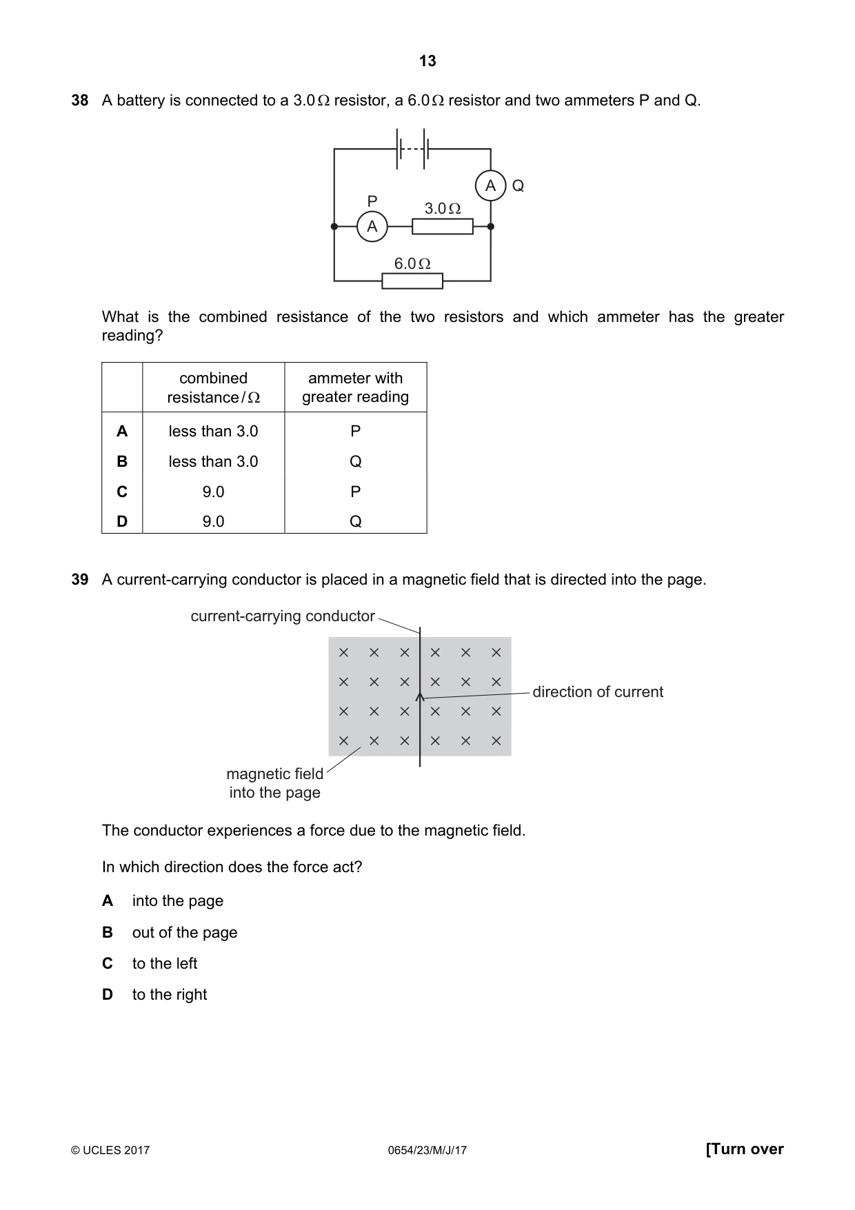 Cambridge IGCSE Sciences - Co-ordinated (Double) 0654 2017 May/June Paper 2 · Variant 3 question paper, page 13 of 16