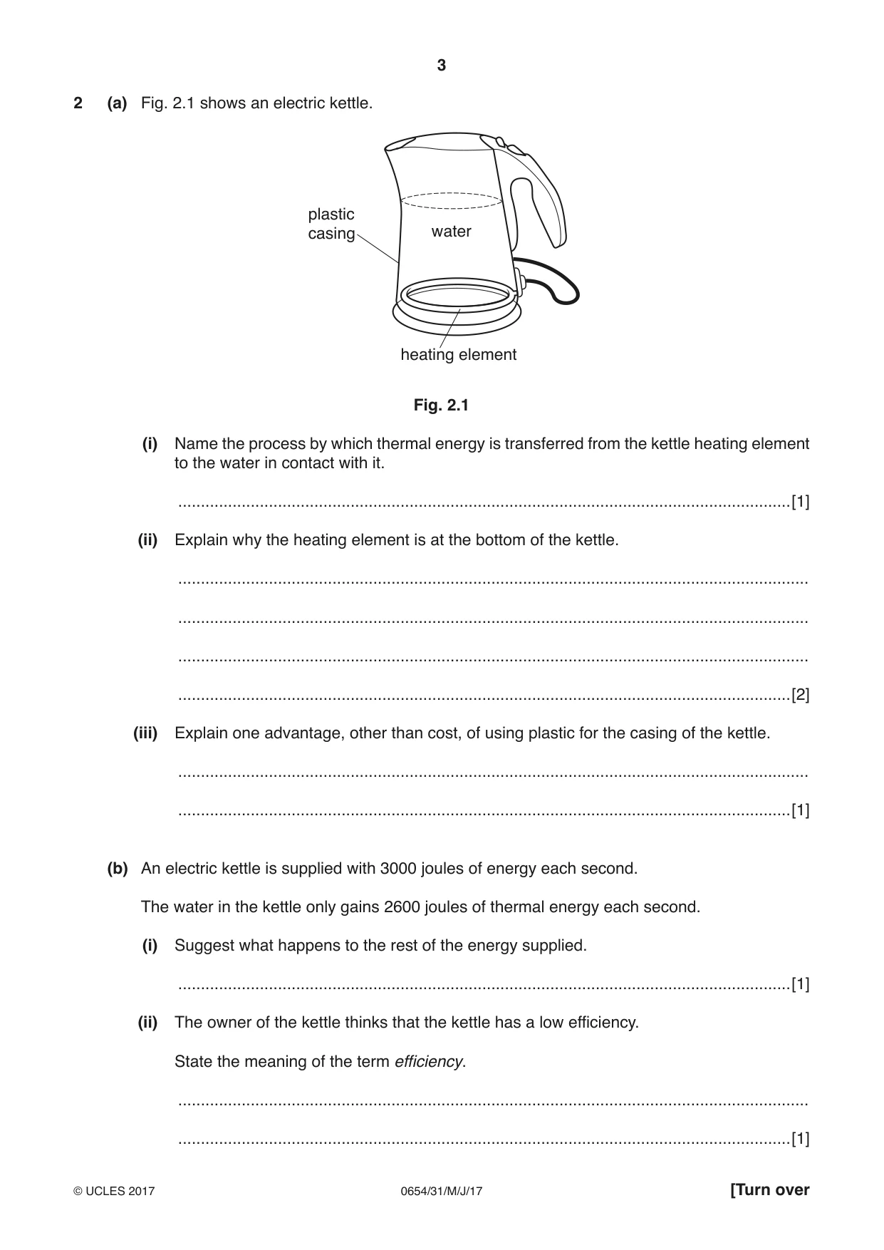 Cambridge IGCSE Sciences - Co-ordinated (Double) 0654 2017 May/June Paper 3 · Variant 1 question paper, page 3 of 28