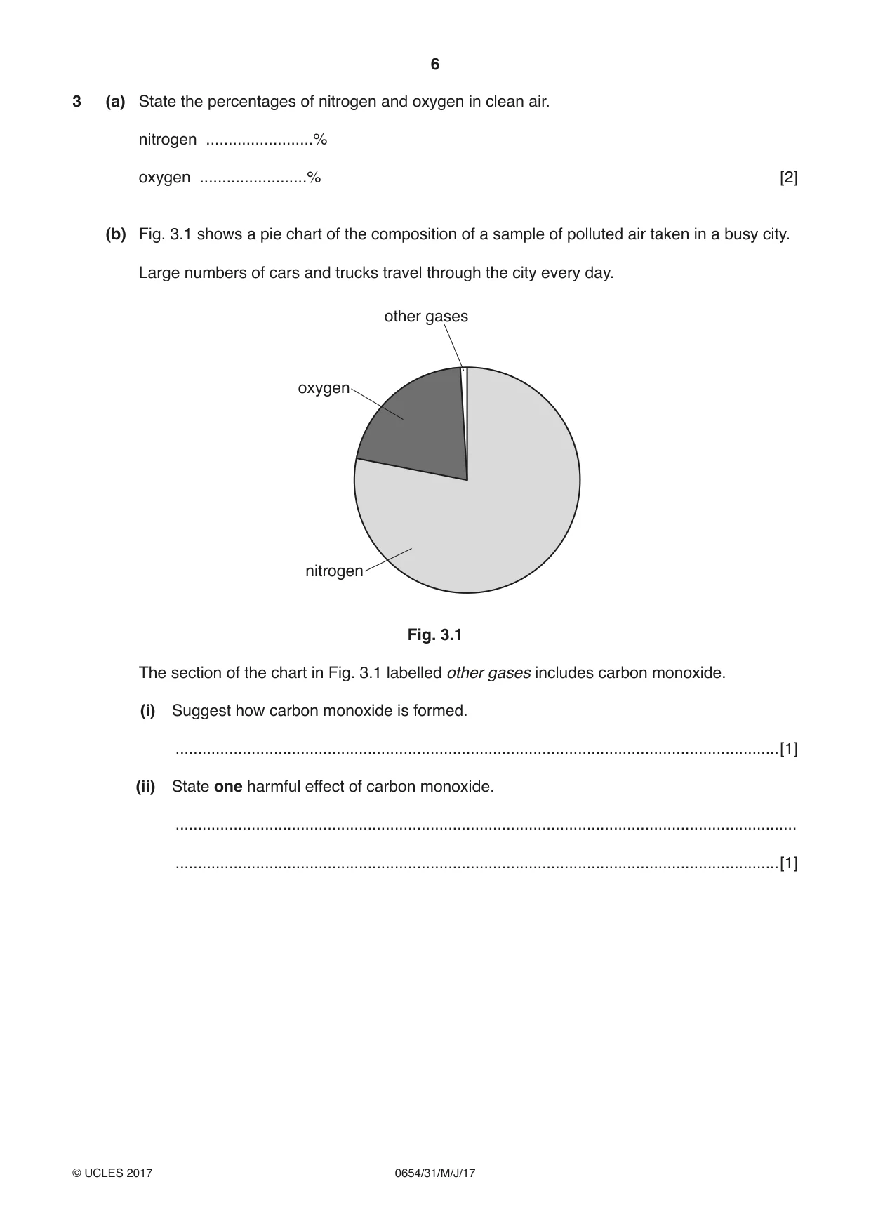Cambridge IGCSE Sciences - Co-ordinated (Double) 0654 2017 May/June Paper 3 · Variant 1 question paper, page 6 of 28