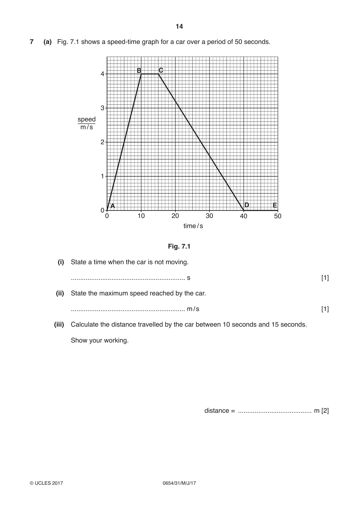 Cambridge IGCSE Sciences - Co-ordinated (Double) 0654 2017 May/June Paper 3 · Variant 1 question paper, page 14 of 28