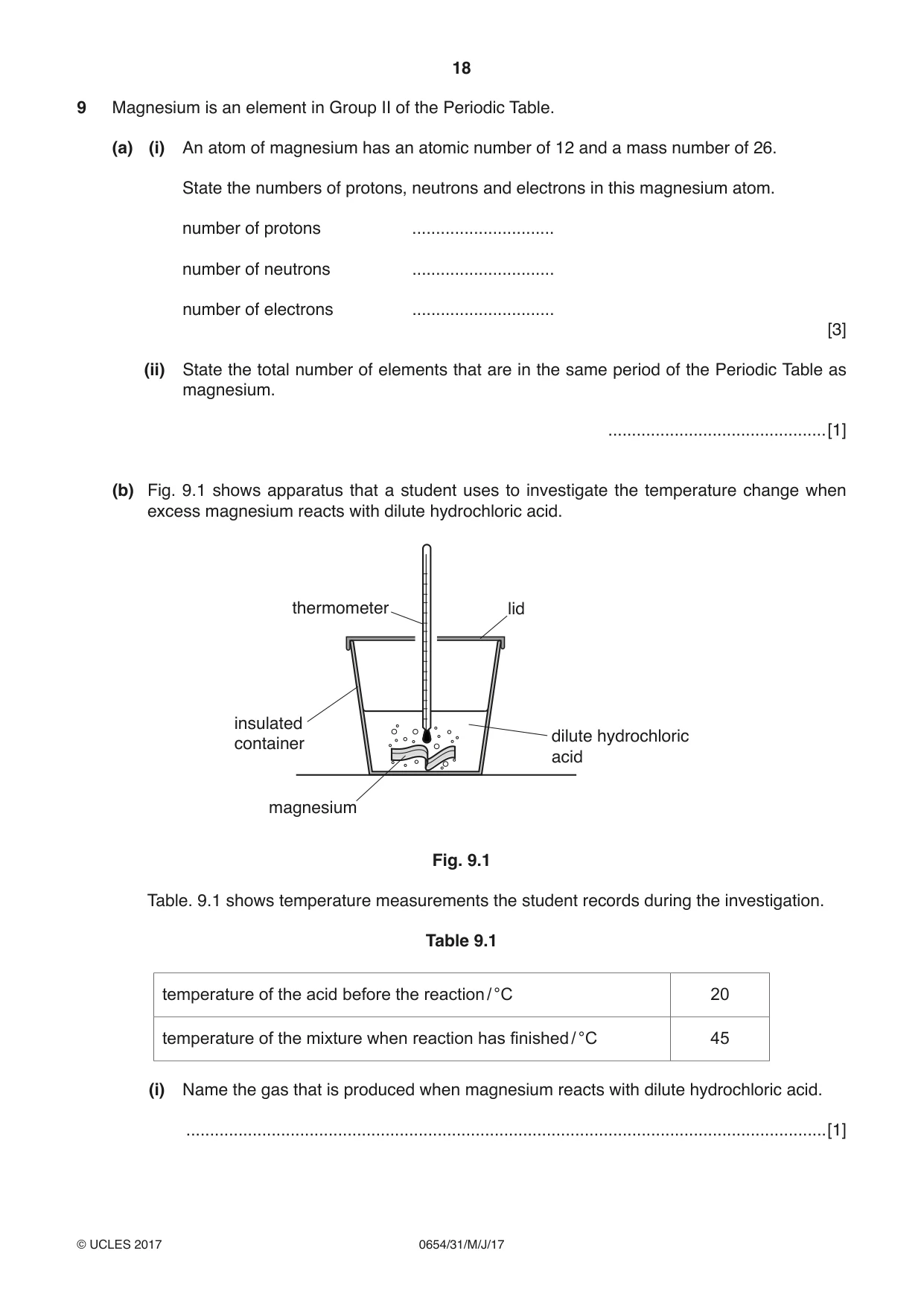 Cambridge IGCSE Sciences - Co-ordinated (Double) 0654 2017 May/June Paper 3 · Variant 1 question paper, page 18 of 28