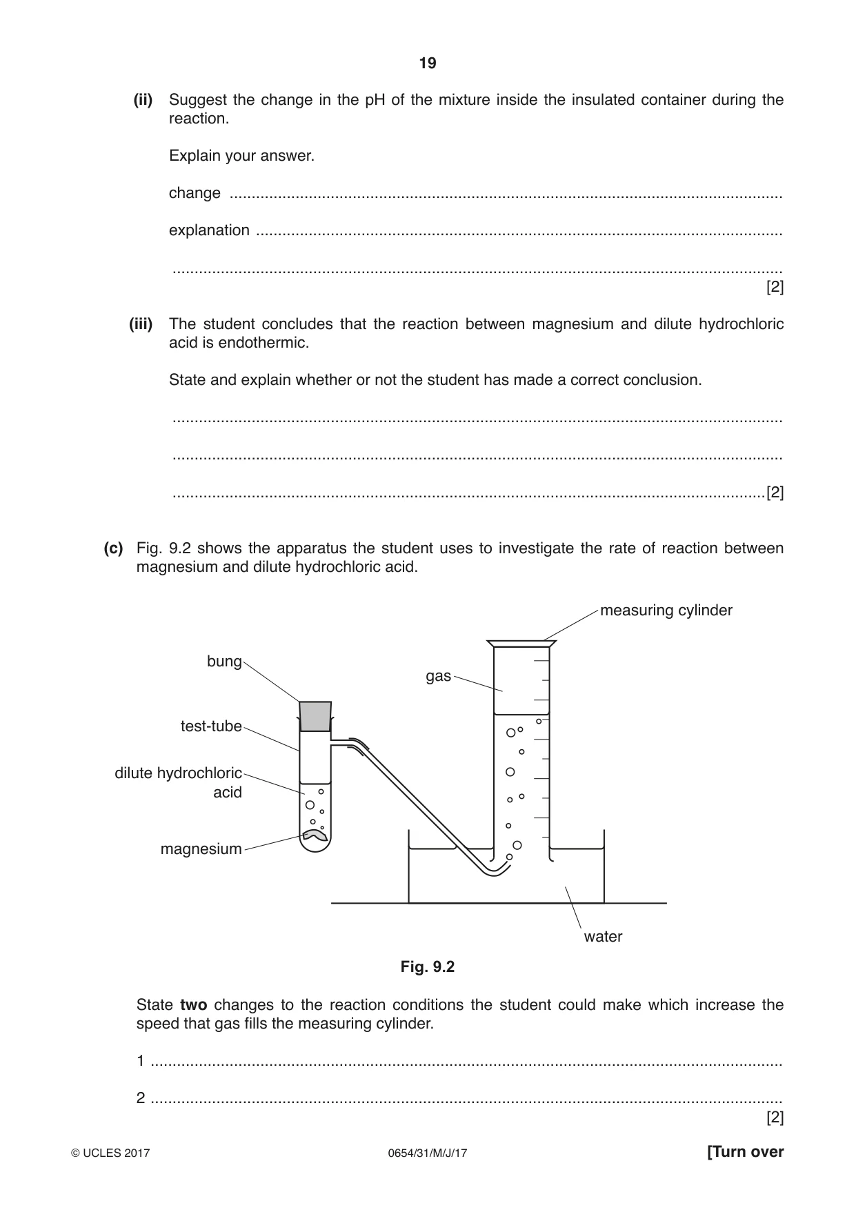 Cambridge IGCSE Sciences - Co-ordinated (Double) 0654 2017 May/June Paper 3 · Variant 1 question paper, page 19 of 28