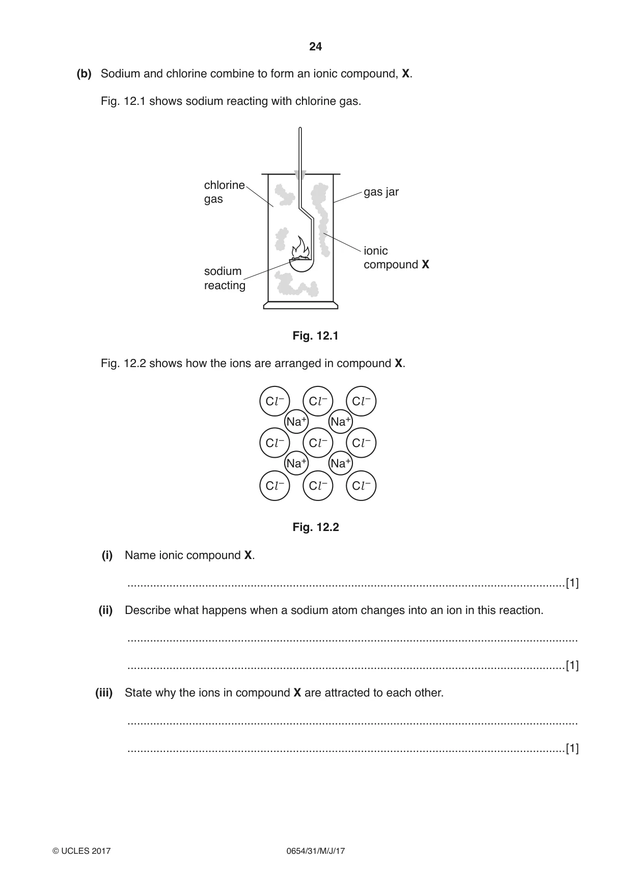 Cambridge IGCSE Sciences - Co-ordinated (Double) 0654 2017 May/June Paper 3 · Variant 1 question paper, page 24 of 28