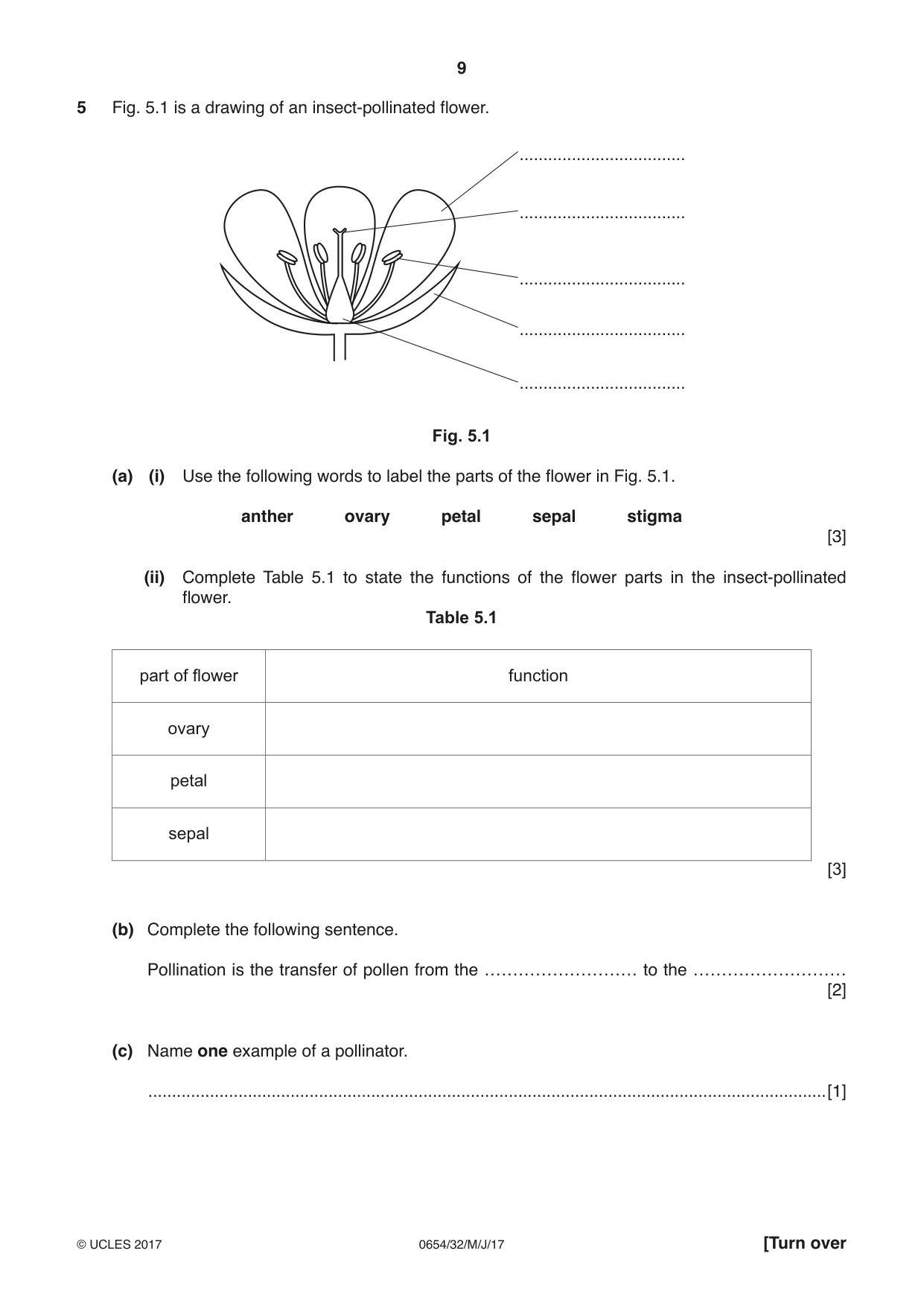 Cambridge IGCSE Sciences - Co-ordinated (Double) 0654 2017 May/June Paper 3 · Variant 2 question paper, page 9 of 28