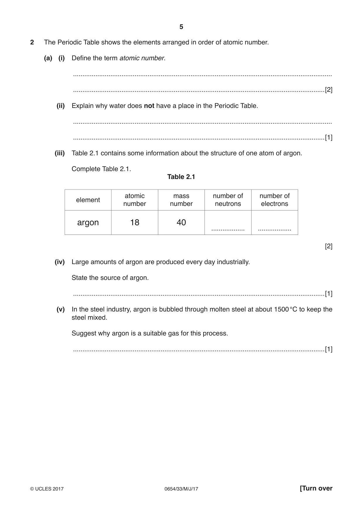 Cambridge IGCSE Sciences - Co-ordinated (Double) 0654 2017 May/June Paper 3 · Variant 3 question paper, page 5 of 32