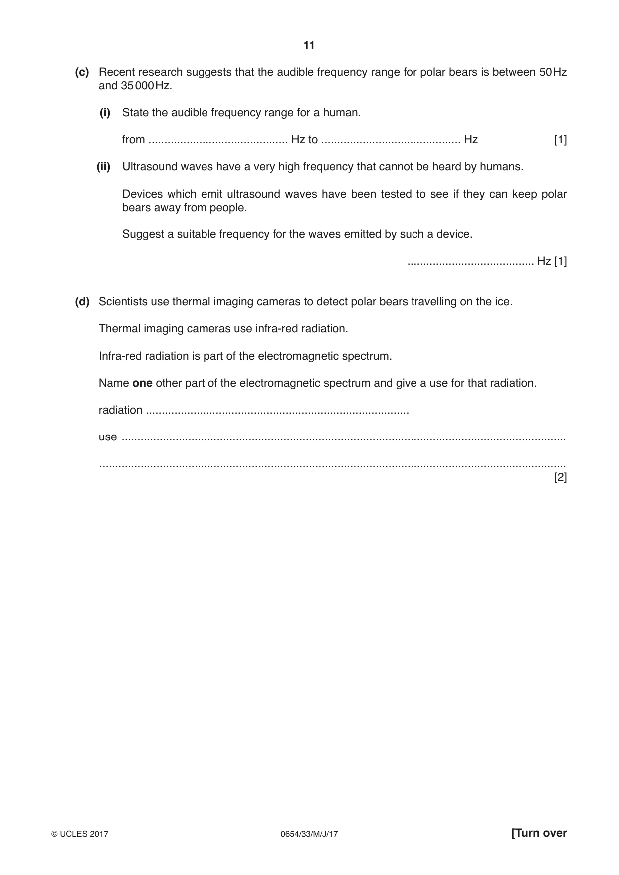 Cambridge IGCSE Sciences - Co-ordinated (Double) 0654 2017 May/June Paper 3 · Variant 3 question paper, page 11 of 32