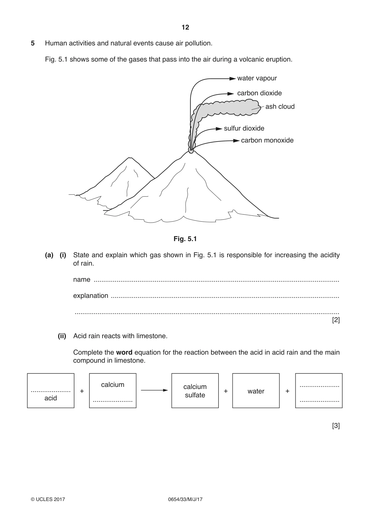 Cambridge IGCSE Sciences - Co-ordinated (Double) 0654 2017 May/June Paper 3 · Variant 3 question paper, page 12 of 32