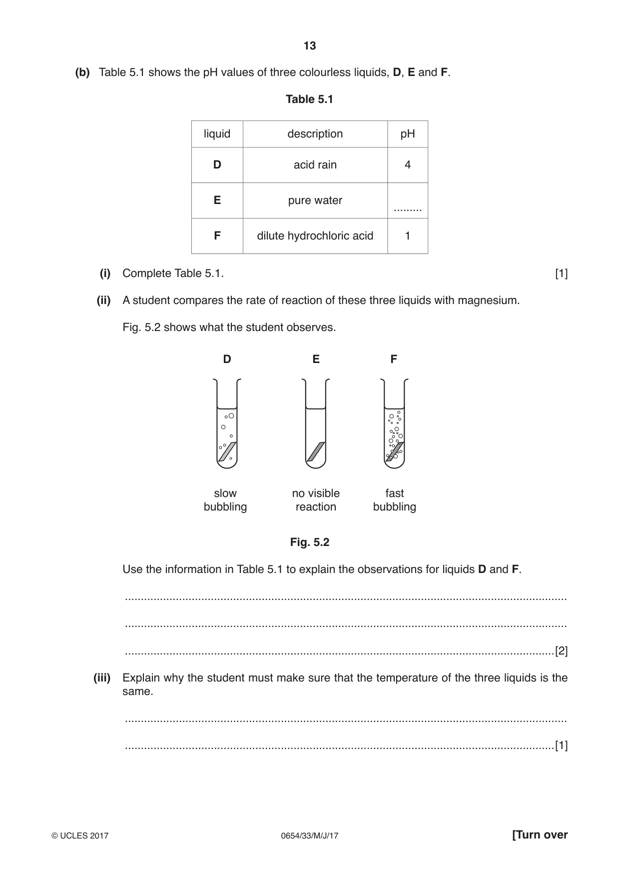 Cambridge IGCSE Sciences - Co-ordinated (Double) 0654 2017 May/June Paper 3 · Variant 3 question paper, page 13 of 32