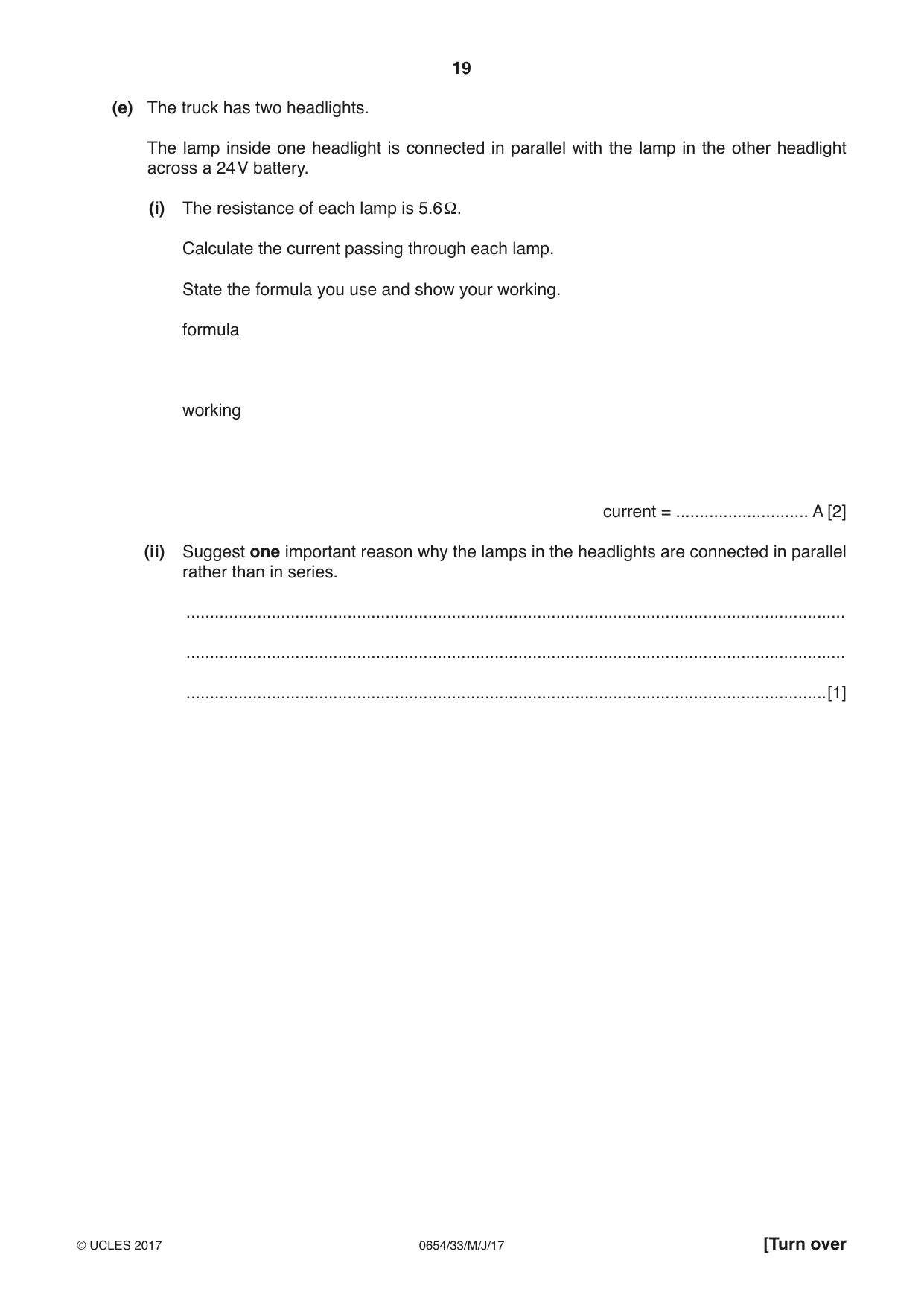 Cambridge IGCSE Sciences - Co-ordinated (Double) 0654 2017 May/June Paper 3 · Variant 3 question paper, page 19 of 32