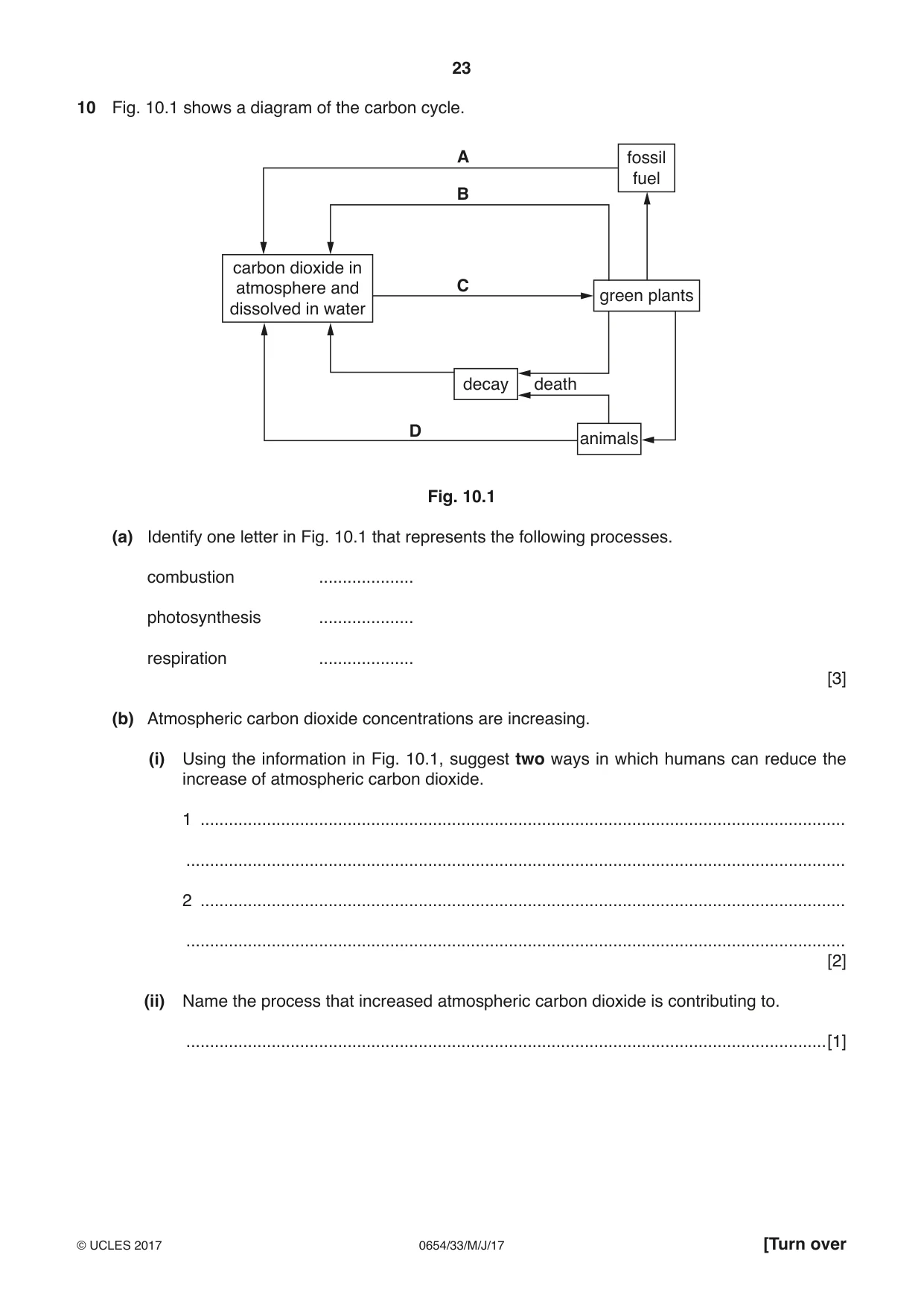 Cambridge IGCSE Sciences - Co-ordinated (Double) 0654 2017 May/June Paper 3 · Variant 3 question paper, page 23 of 32