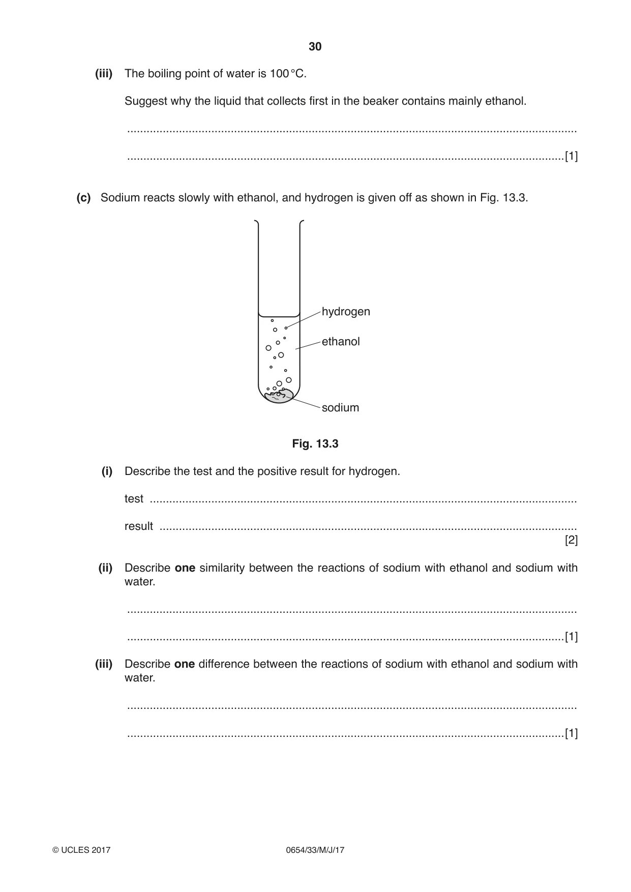 Cambridge IGCSE Sciences - Co-ordinated (Double) 0654 2017 May/June Paper 3 · Variant 3 question paper, page 30 of 32