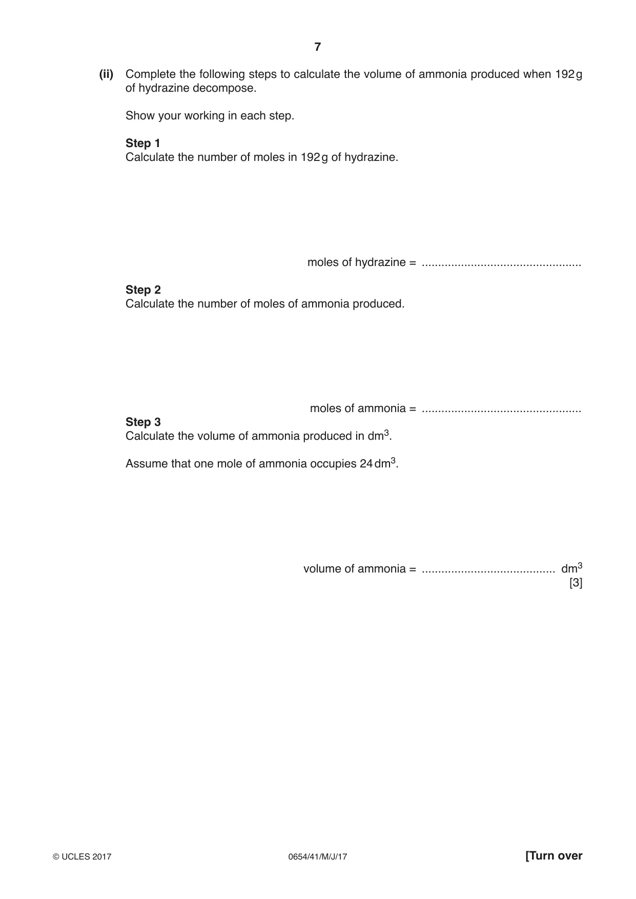 Cambridge IGCSE Sciences - Co-ordinated (Double) 0654 2017 May/June Paper 4 · Variant 1 question paper, page 7 of 28