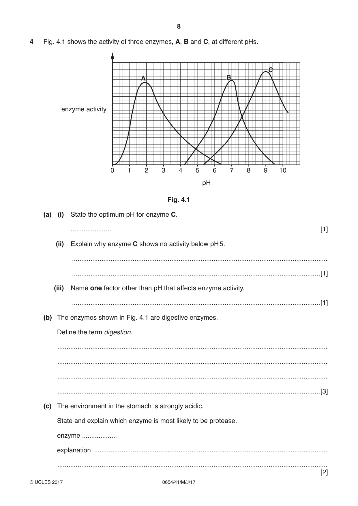 Cambridge IGCSE Sciences - Co-ordinated (Double) 0654 2017 May/June Paper 4 · Variant 1 question paper, page 8 of 28