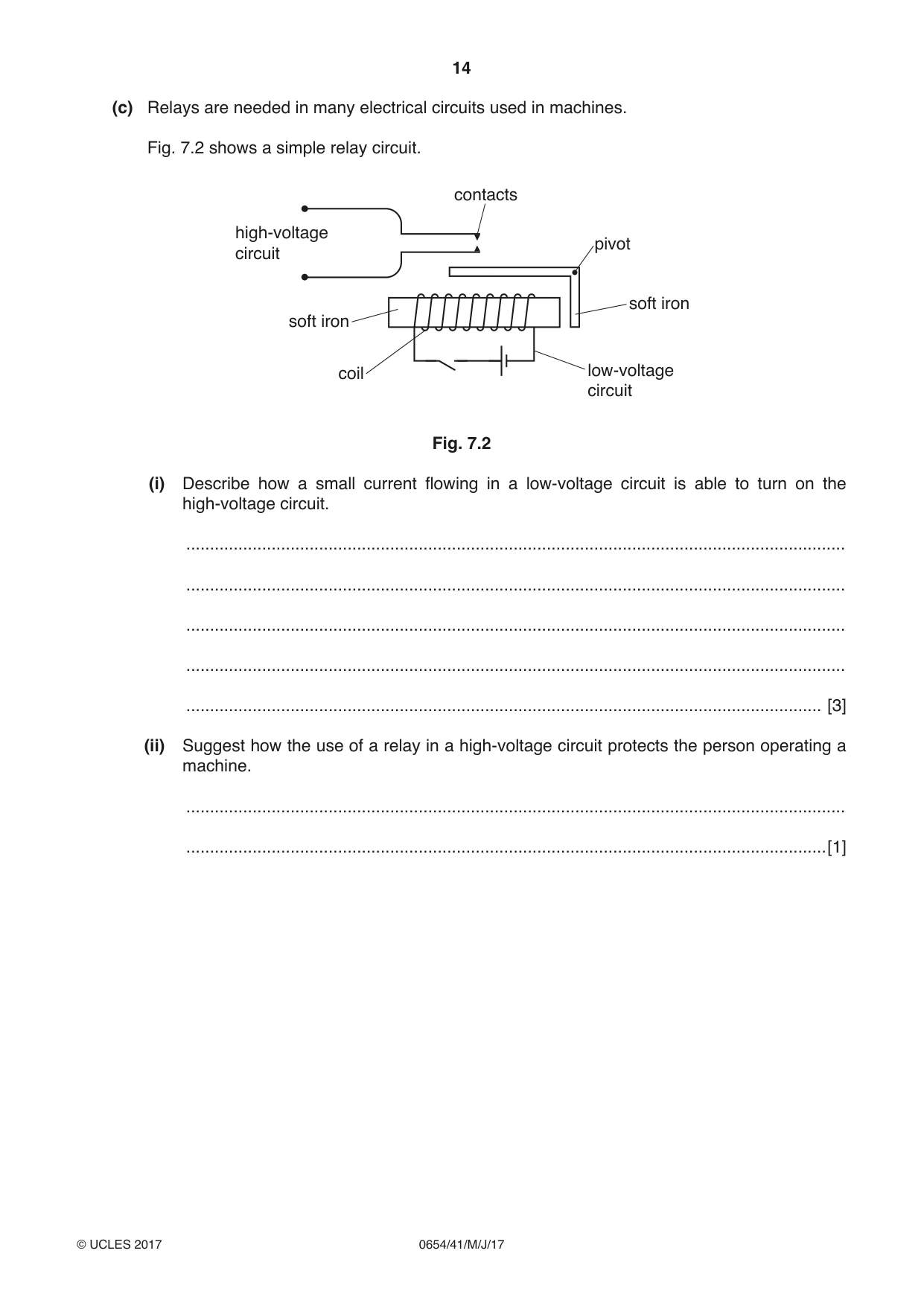 Cambridge IGCSE Sciences - Co-ordinated (Double) 0654 2017 May/June Paper 4 · Variant 1 question paper, page 14 of 28