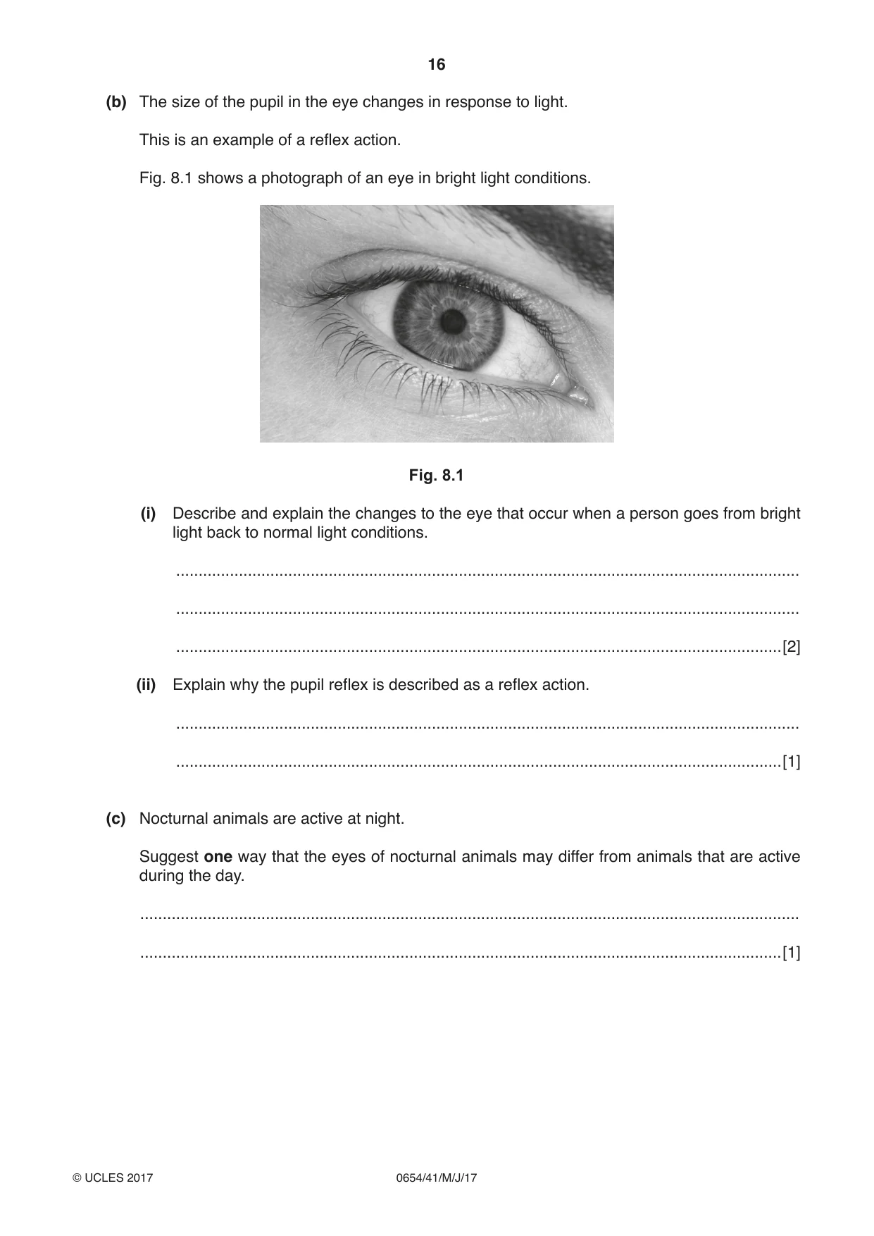 Cambridge IGCSE Sciences - Co-ordinated (Double) 0654 2017 May/June Paper 4 · Variant 1 question paper, page 16 of 28