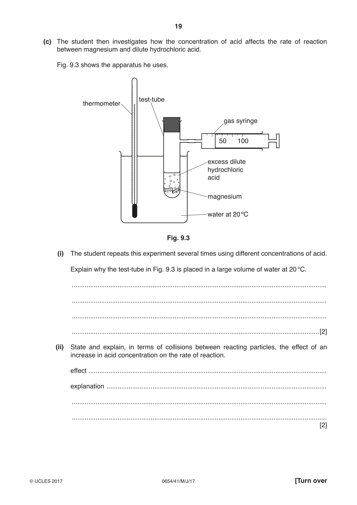 Cambridge IGCSE Sciences - Co-ordinated (Double) 0654 2017 May/June Paper 4 · Variant 1 question paper, page 19 of 28