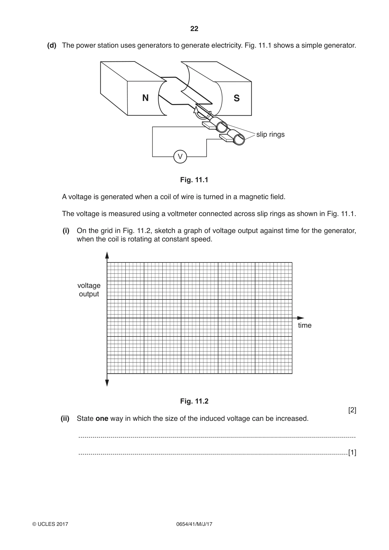Cambridge IGCSE Sciences - Co-ordinated (Double) 0654 2017 May/June Paper 4 · Variant 1 question paper, page 22 of 28