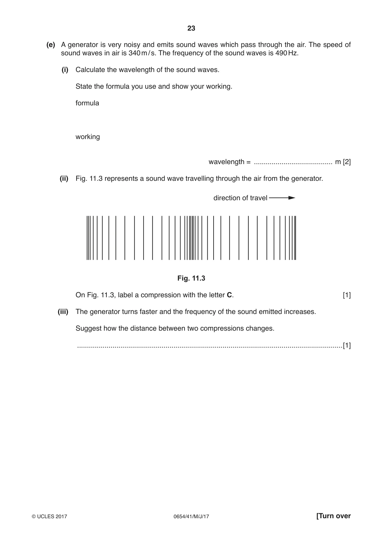 Cambridge IGCSE Sciences - Co-ordinated (Double) 0654 2017 May/June Paper 4 · Variant 1 question paper, page 23 of 28